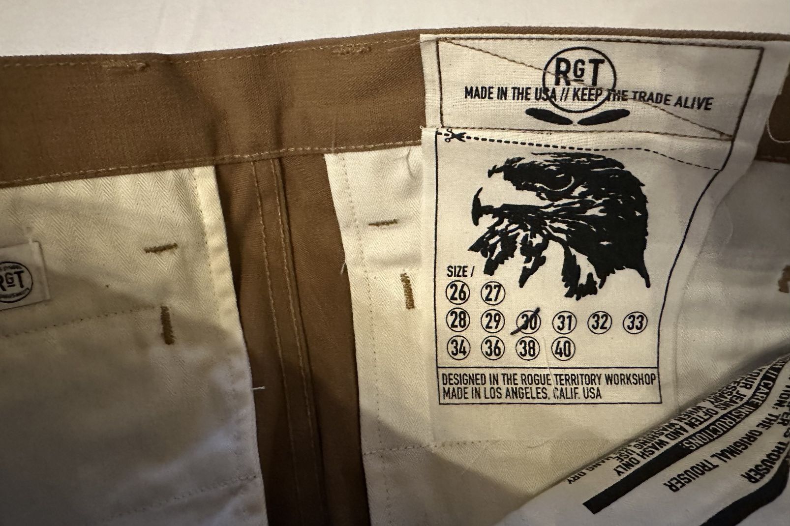 Rogue Territory Rogue Territory Officer Trousers | Bronze Selvedge | Sz: 30 Size US 30 / EU 46 - 7 Thumbnail