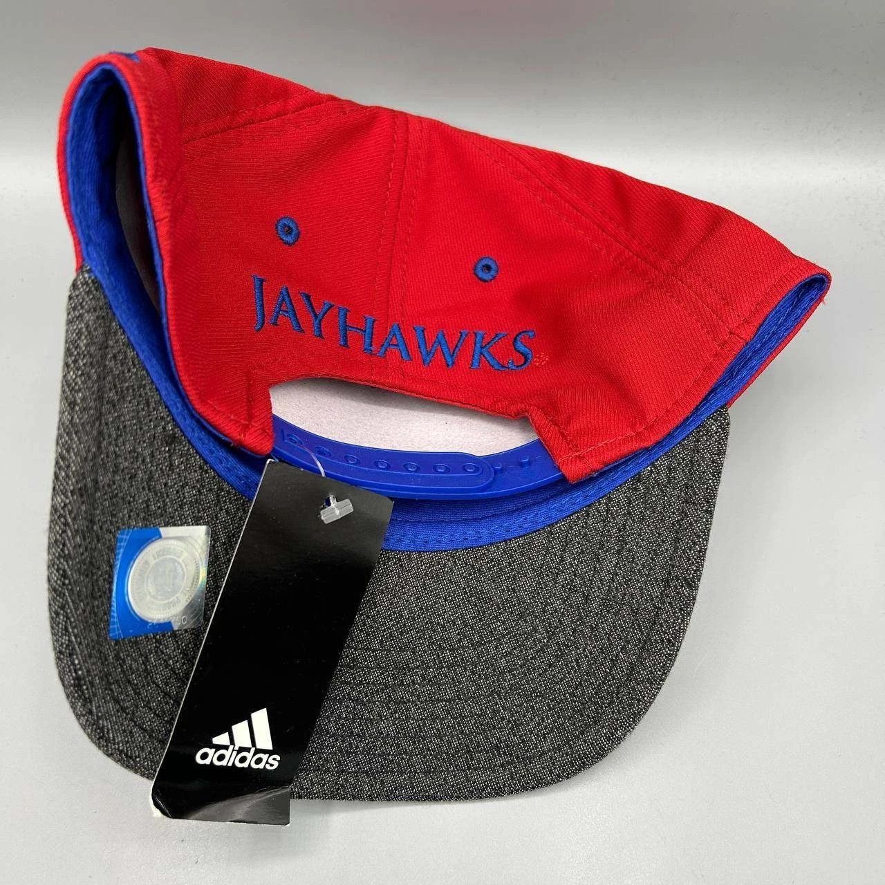 Adidas Kansas Jayhawks Hat Men Embroidered Strap Back Cap New Size ONE SIZE - 3 Thumbnail