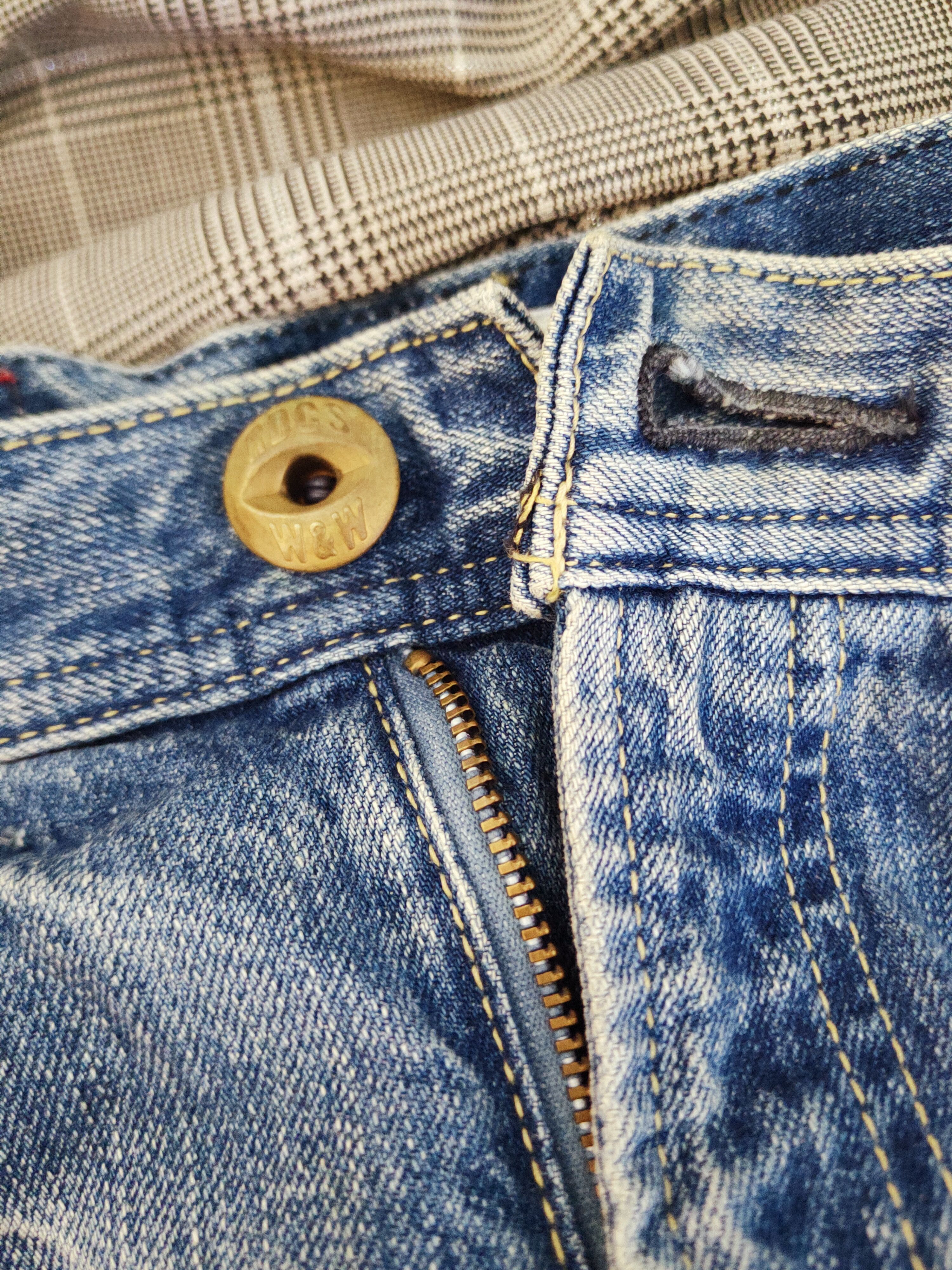 Japanese Brand × Vintage Super Rare 💥Rodeo Crowns Blue Distressed Ripped Jeans Size 30" / US 8 / IT 44 - 14 Thumbnail