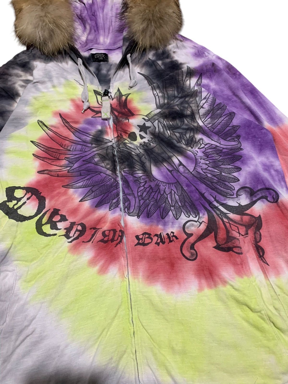 Hysteric Glamour × If Six Was Nine × Japanese Brand 2000s Denim Bar skull studded Limited Edition fur hoodie Size US M / EU 48-50 / 2 - 4 Thumbnail