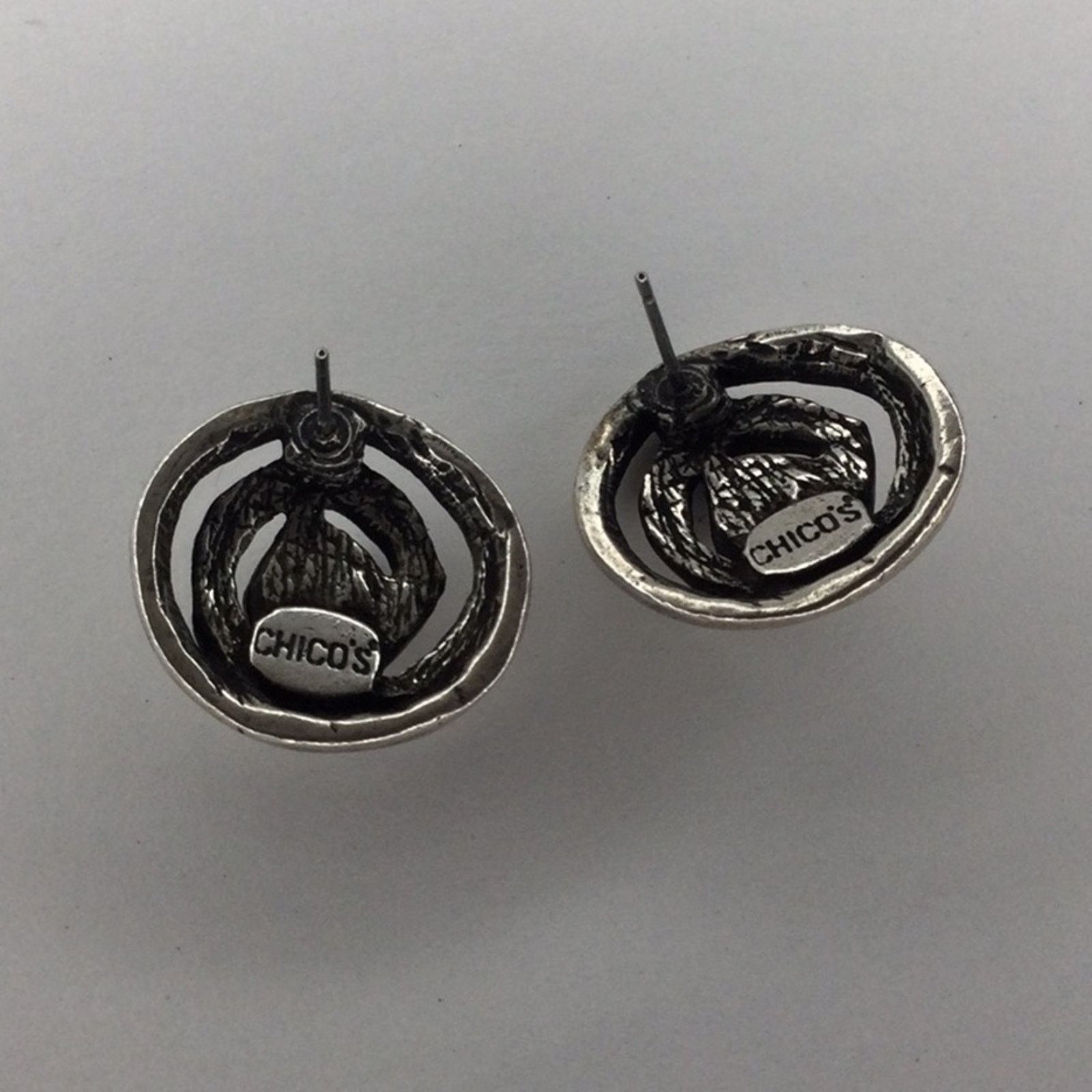 Chicos Chico's Elegant Silver Plated Diamond Rhinestone Earrings Size ONE SIZE - 8 Thumbnail
