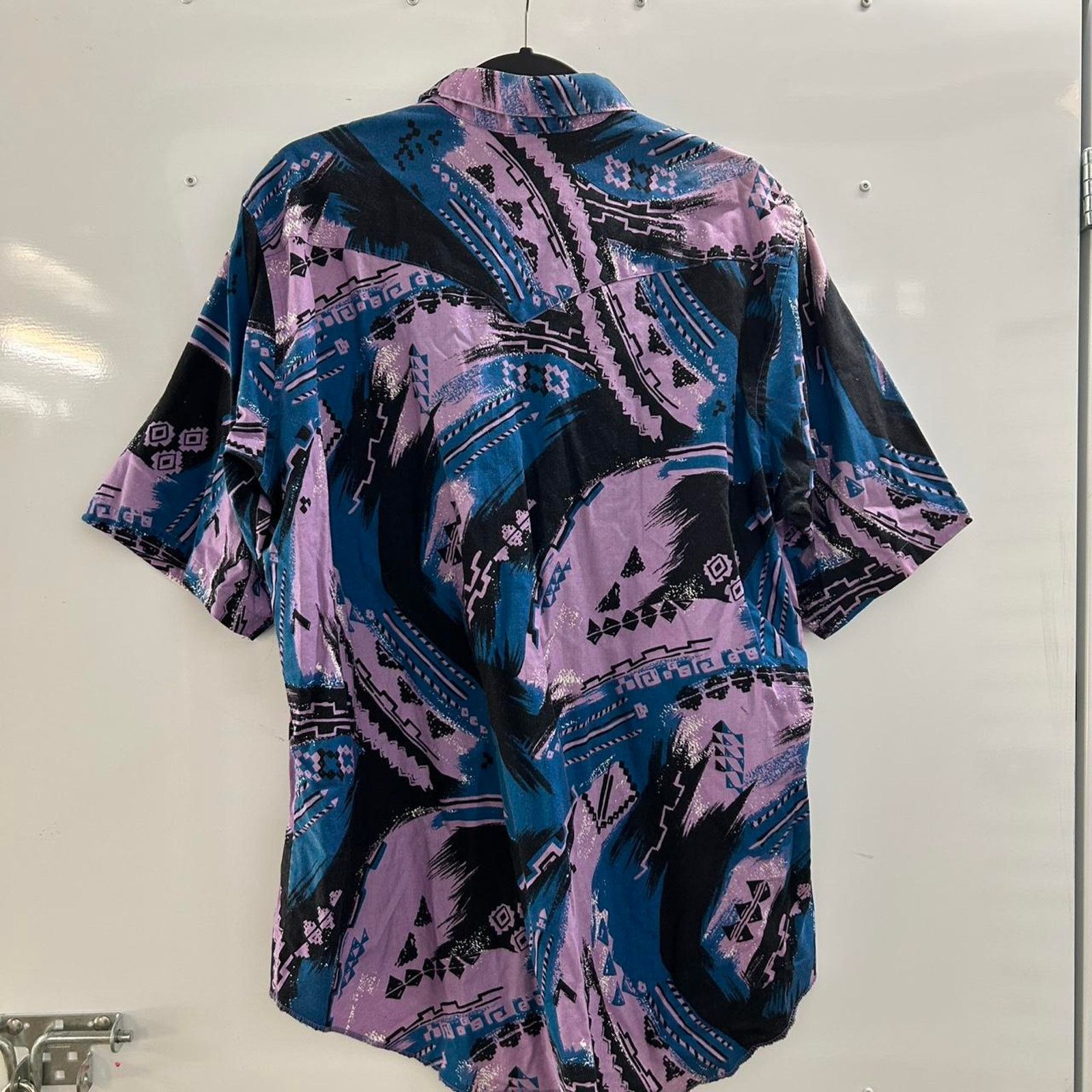 Wrangler VTG Wrangler cowboy cut shirt in purple and blue Size US XL / EU 56 / 4 - 3 Thumbnail