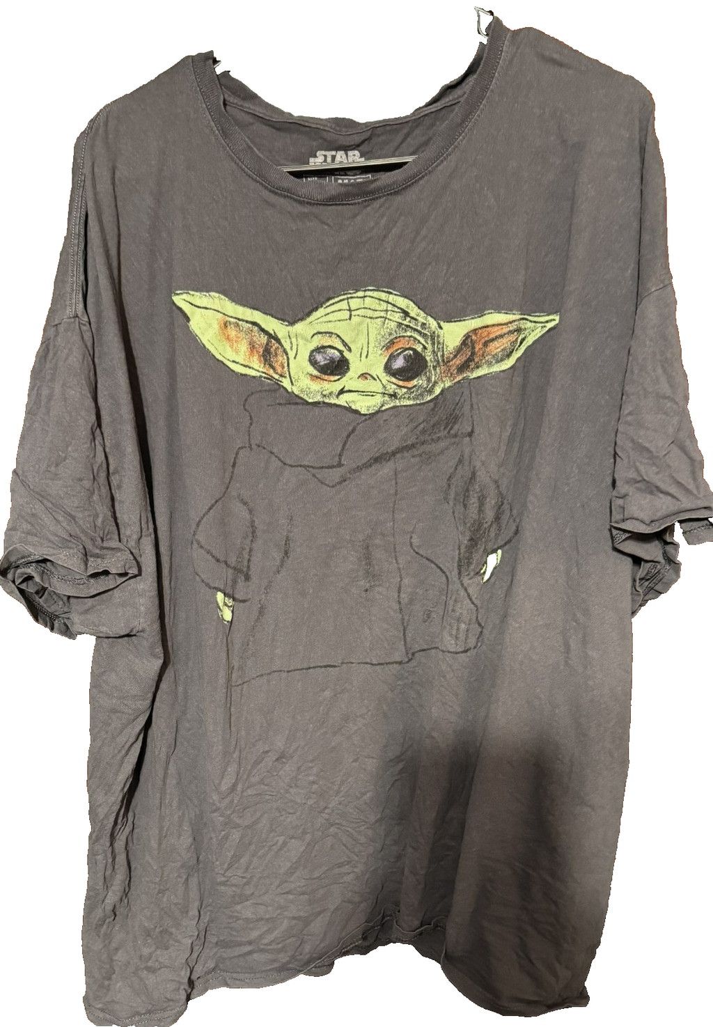 Star Wars Star Wars Mandalorian Baby Yoda T-Shirt Men's Size 3XL Gray Size US XXL / EU 58 / 5 - 1 Thumbnail