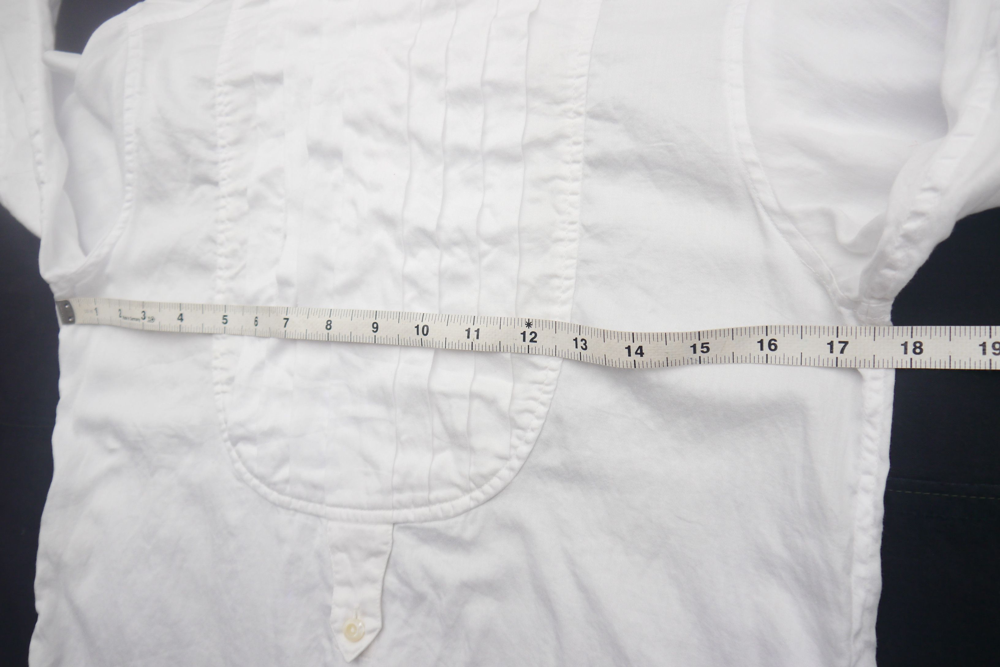 Japanese Brand (S451) Beams Boy White Pleated French Cuff Shirt Japan Size S / US 4 / IT 40 - 14 Thumbnail
