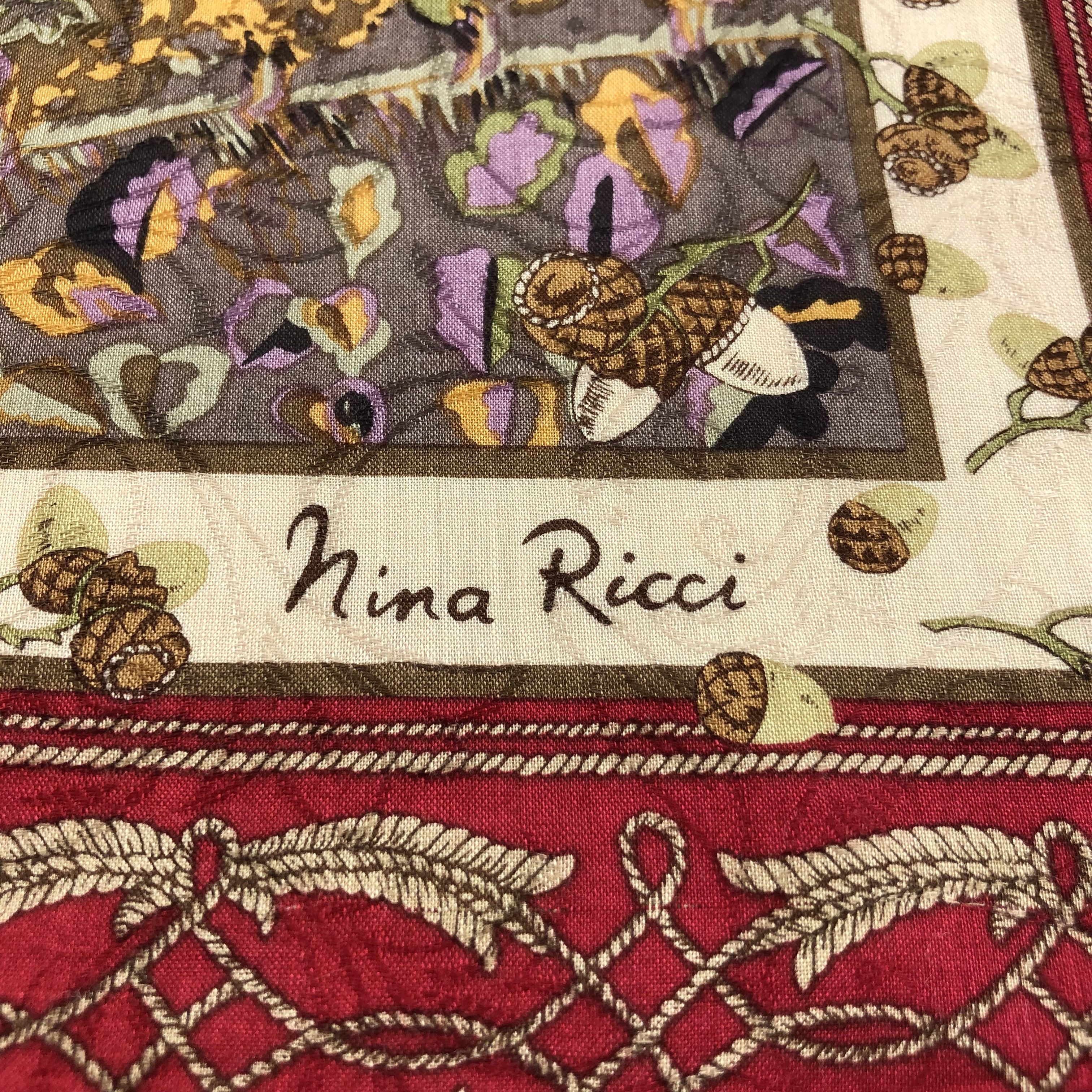 Nina Ricci Nina Ricci Acorns Handkerchief Neckerchief Bandana H1906 Size ONE SIZE - 4 Thumbnail