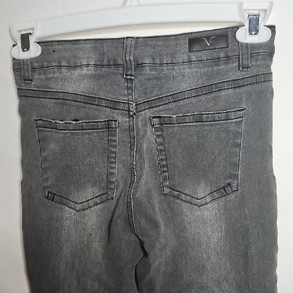 Versace Versace Gray Distressed Pull On Skinny Jeans Sz 27 Size 27" / US 4 / IT 40 - 6 Thumbnail