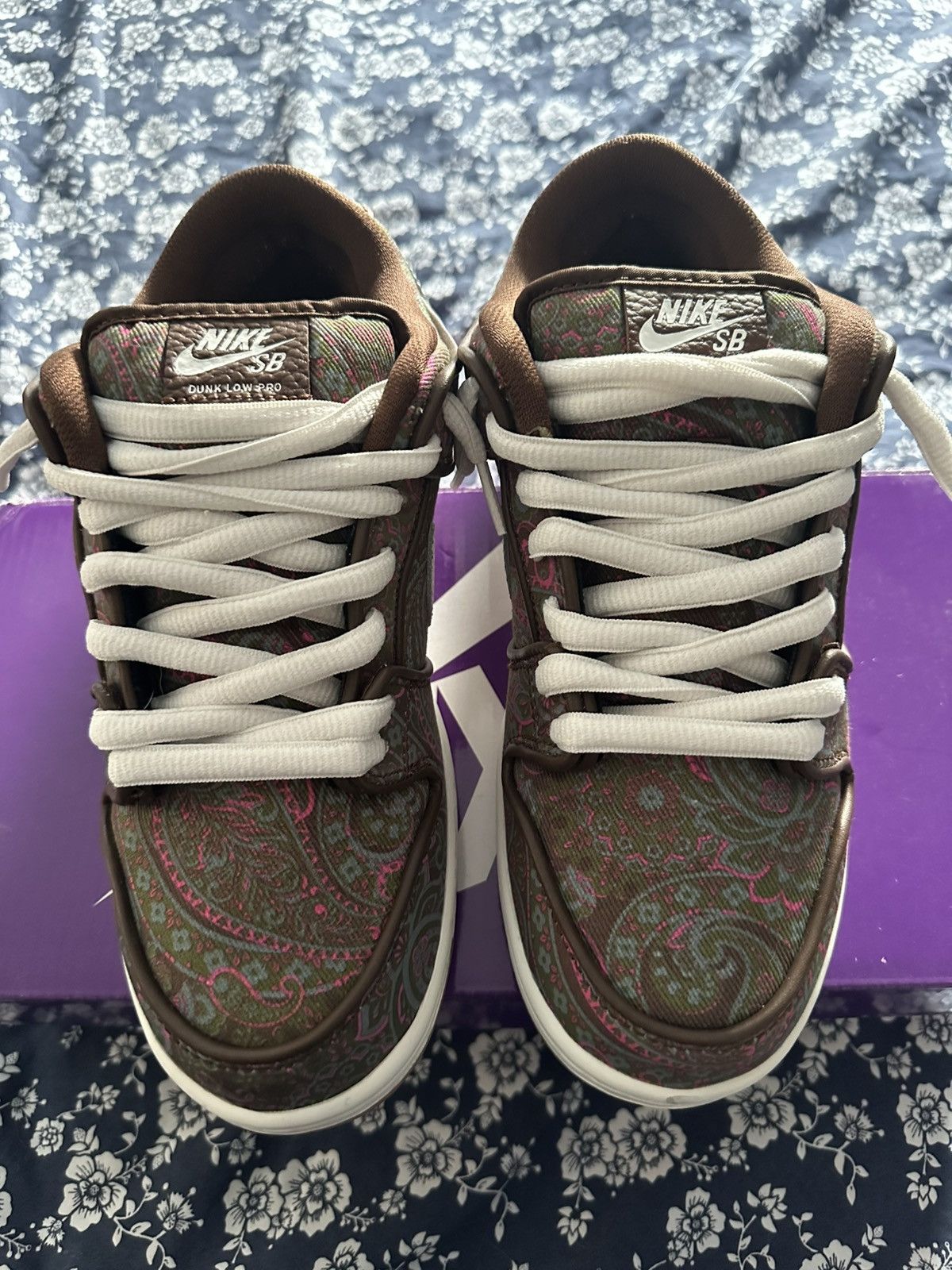 Nike SB Nike SB Paisley Brown Dunk Low Pro Size US 7 / EU 40 - 2 Thumbnail
