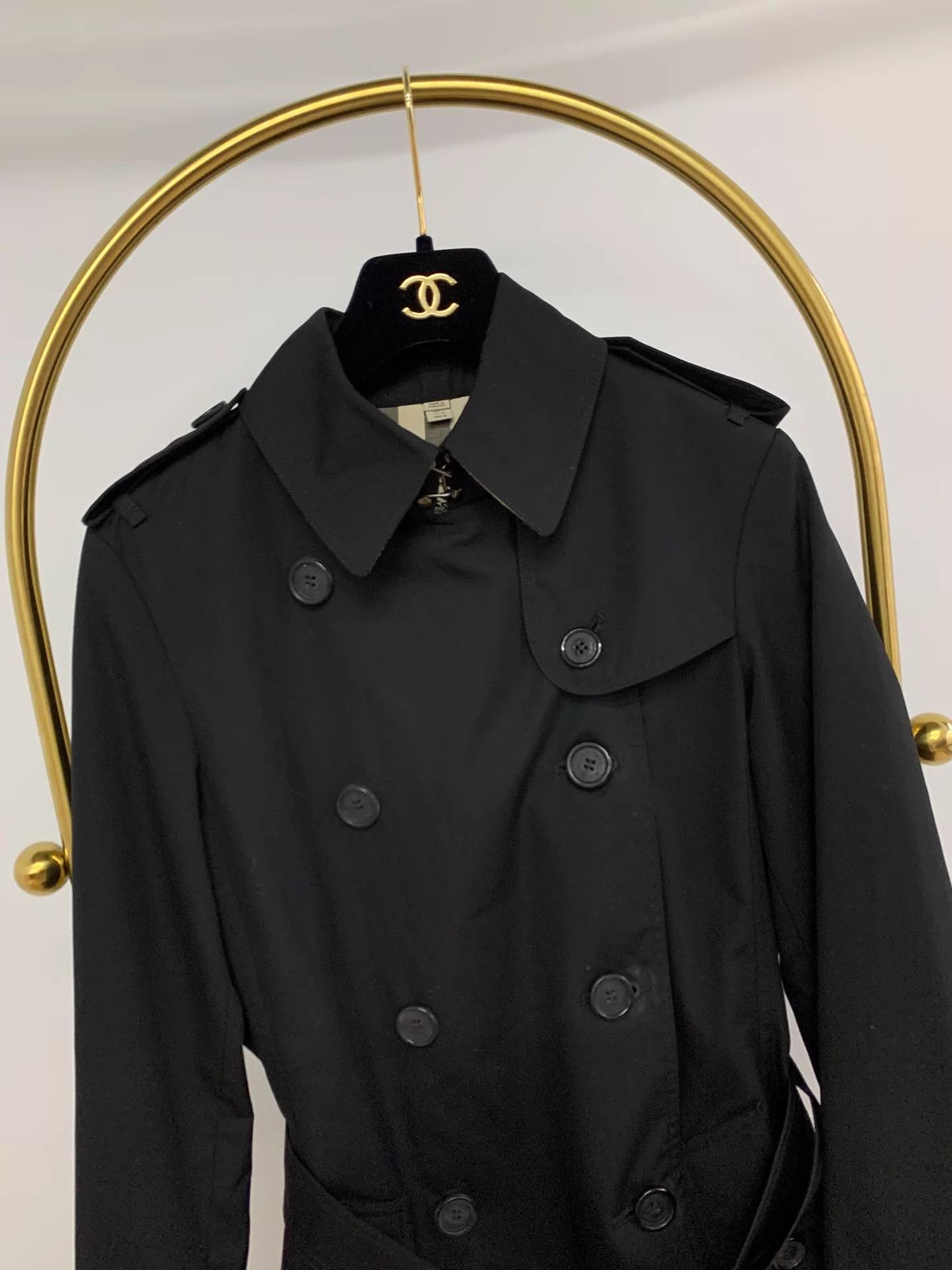 Burberry Burberry Black Double-Breasted Trench Coat Size 38 New Size XS / US 0-2 / IT 36-38 - 2 Thumbnail
