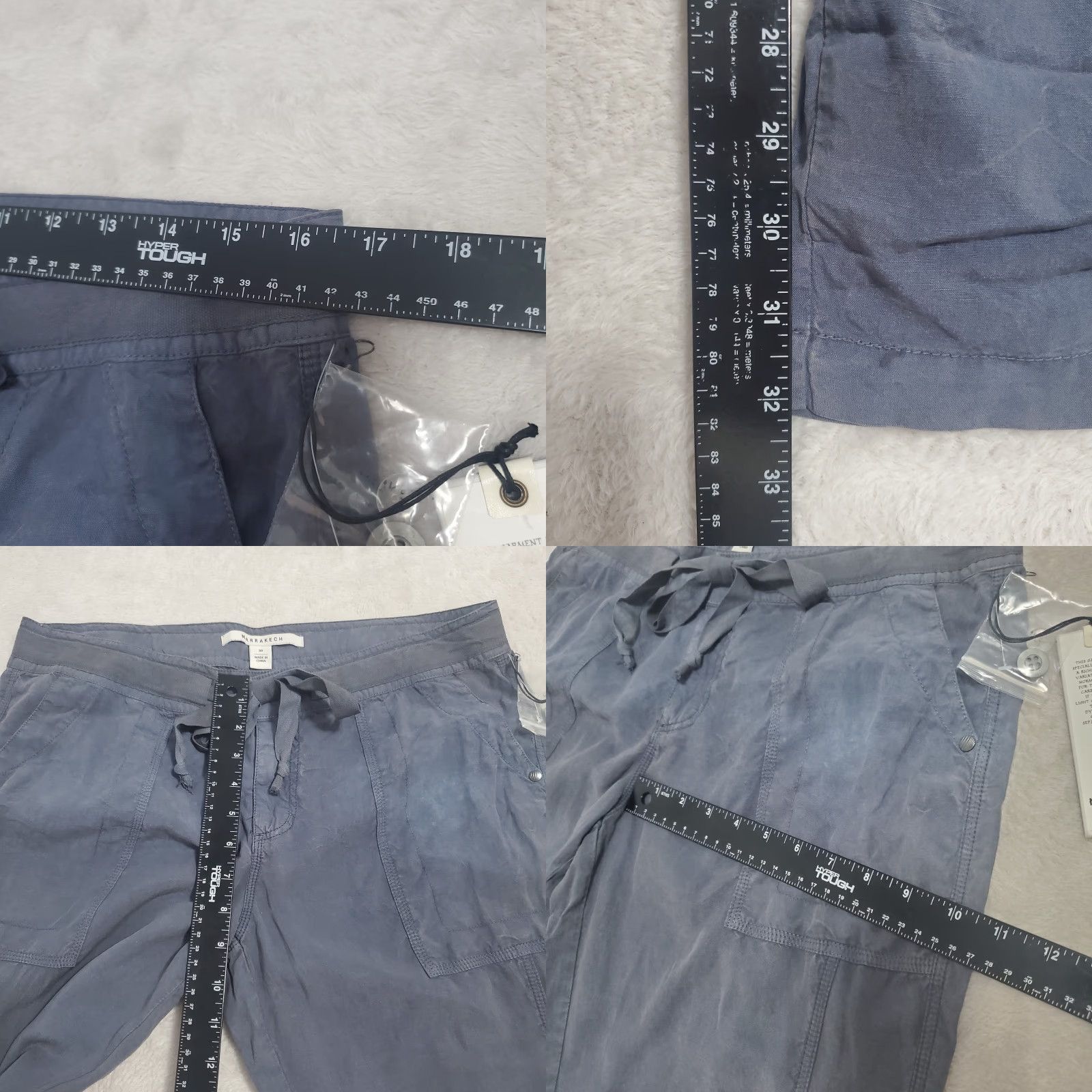 Anthropologie Marrakech Anthropologie Pants Women 30 Blue Roll Tab Tencel Linen Beachy 33x32 Classic Straight Size 30" / US 8 / IT 44 - 8 Thumbnail