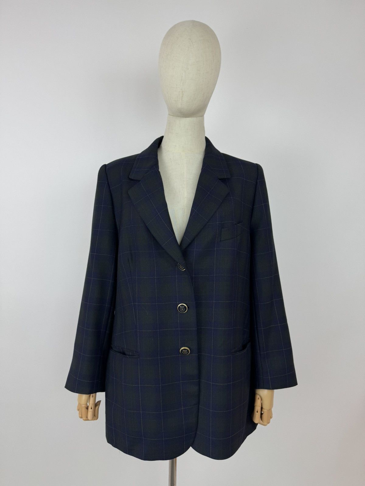 Other Delmod Blazer Wool blend Plaid Jacket Vintage Preppy Style Size XL / US 12-14 / IT 48-50 - 1 Thumbnail