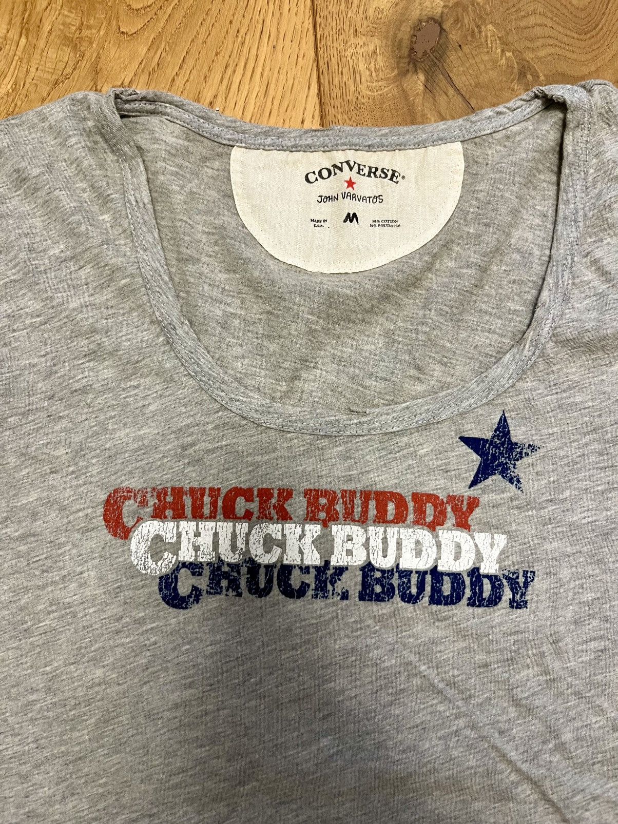 Converse Converse × John Varvatos “Chuck Buddy” Graphic Tee — Grey Size M / US 6-8 / IT 42-44 - 1 Thumbnail