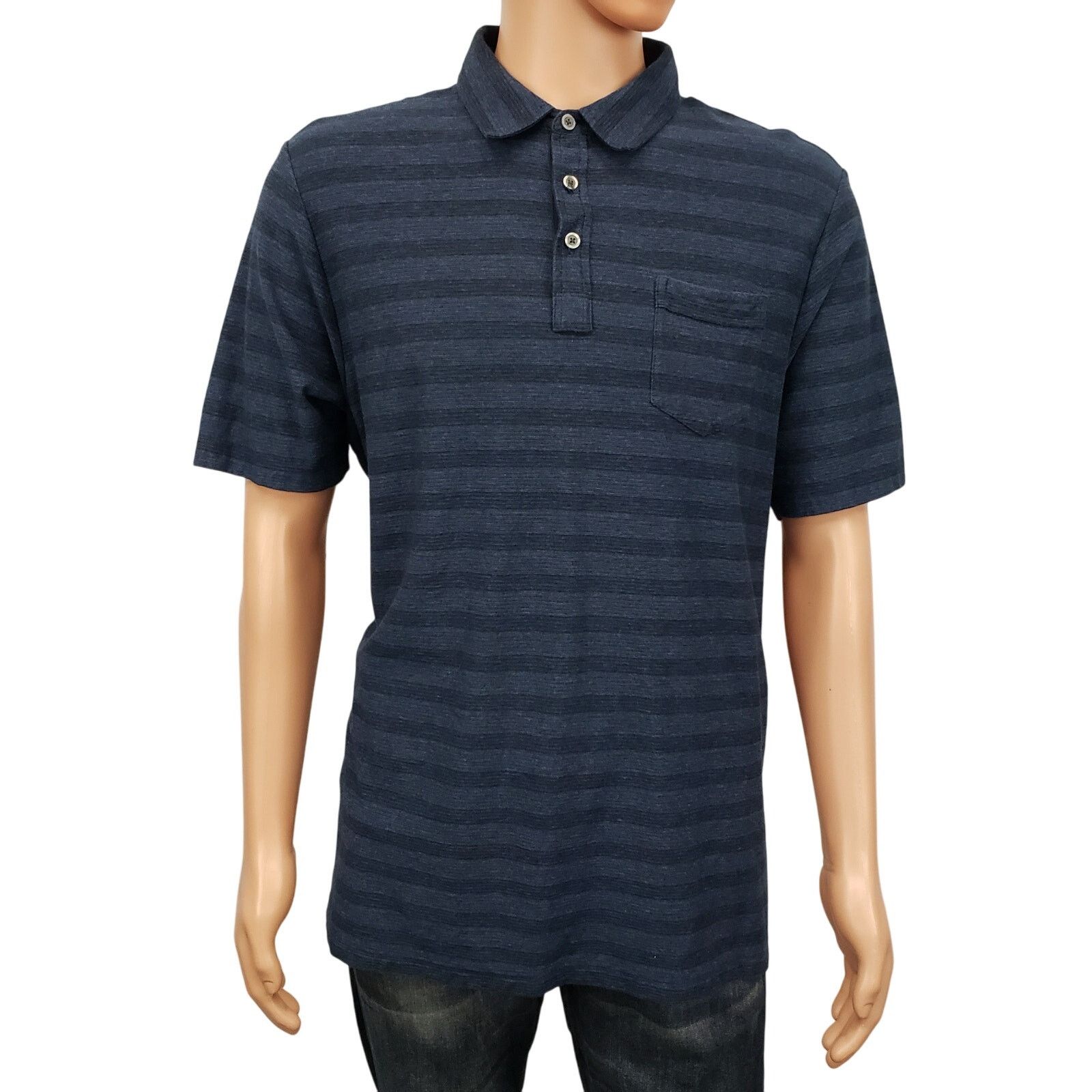 Johnston & Murphy Johnston & Murphy Polo Shirt Pima Cotton Striped XL Size US XL / EU 56 / 4 - 2 Thumbnail