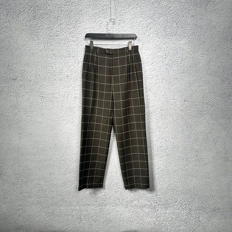 Gucci GucciPlaid pure wool high-order series suit trousers casual Size US 30 / EU 46 - 1 Thumbnail