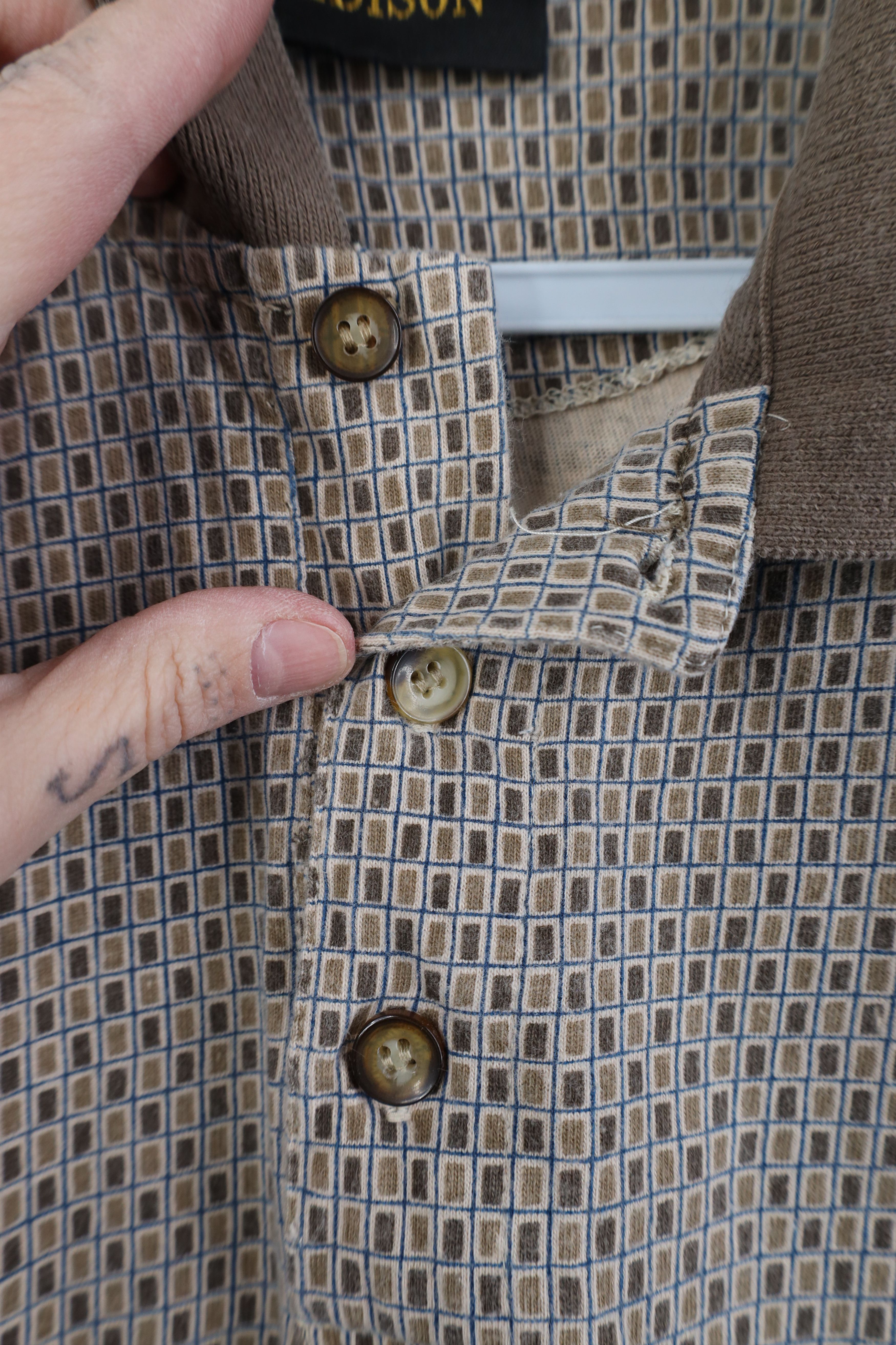 Vintage Vintage 90s Streetwear Knit Golf Polo Shirt Earth Tone Size US L / EU 52-54 / 3 - 4 Thumbnail