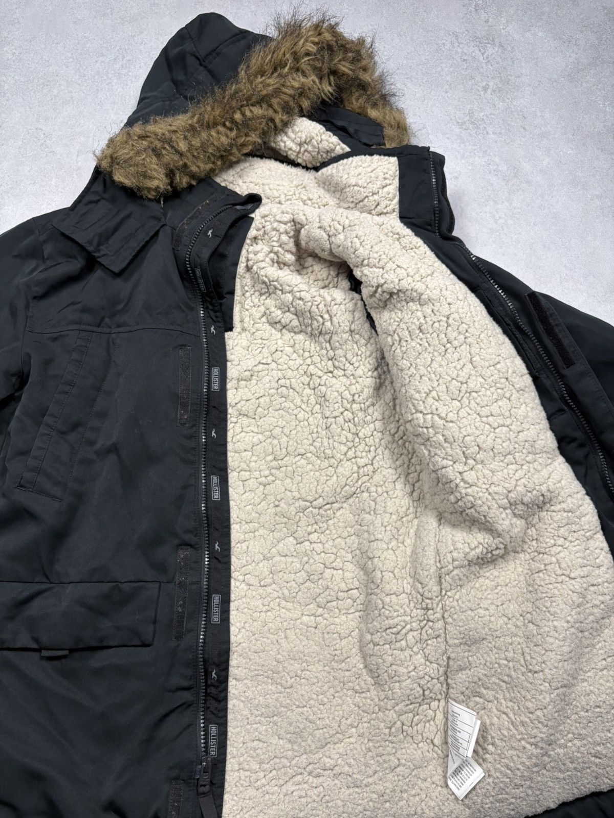 Hollister Hollister Black Faux Fur Lined Parka Jacket XS Y2K Size XS / US 0-2 / IT 36-38 - 14 Thumbnail