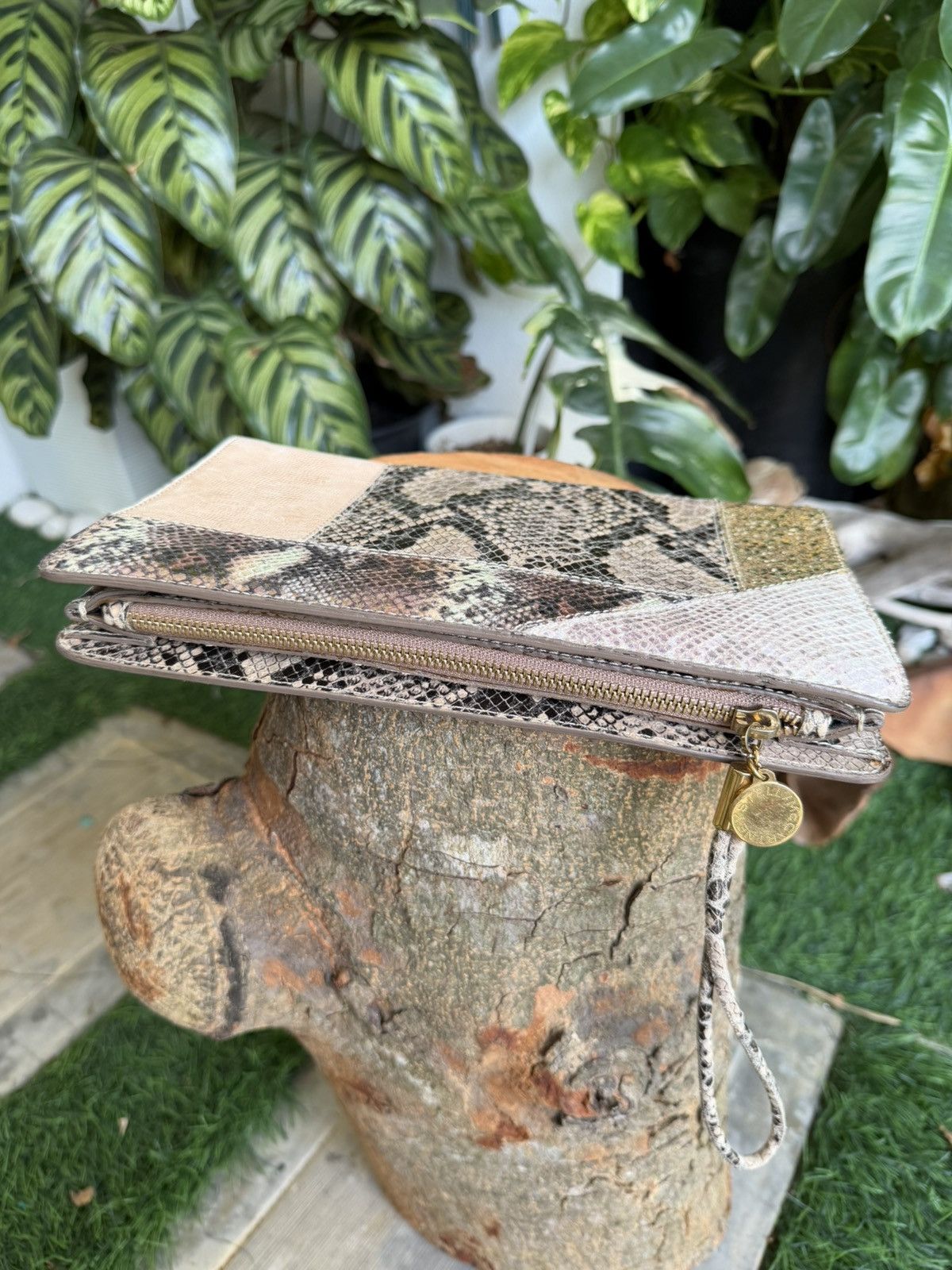 Stella McCartney MUST HAVE! Falabella Faux Snakeskin Patchwork Clutch Bag Size ONE SIZE - 4 Thumbnail