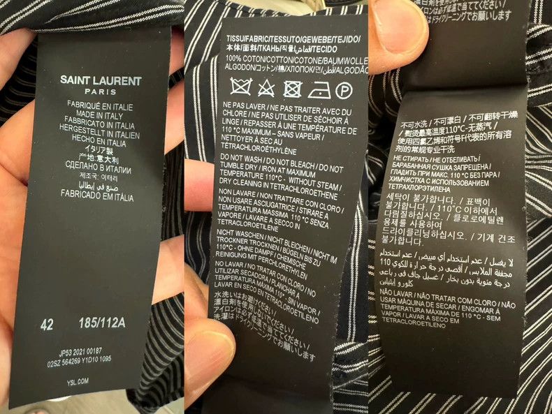 Saint Laurent Paris saint laurent parisMen's Striped Shirt 2503-Nextarrow Size US XS / EU 42 / 0 - 9 Thumbnail