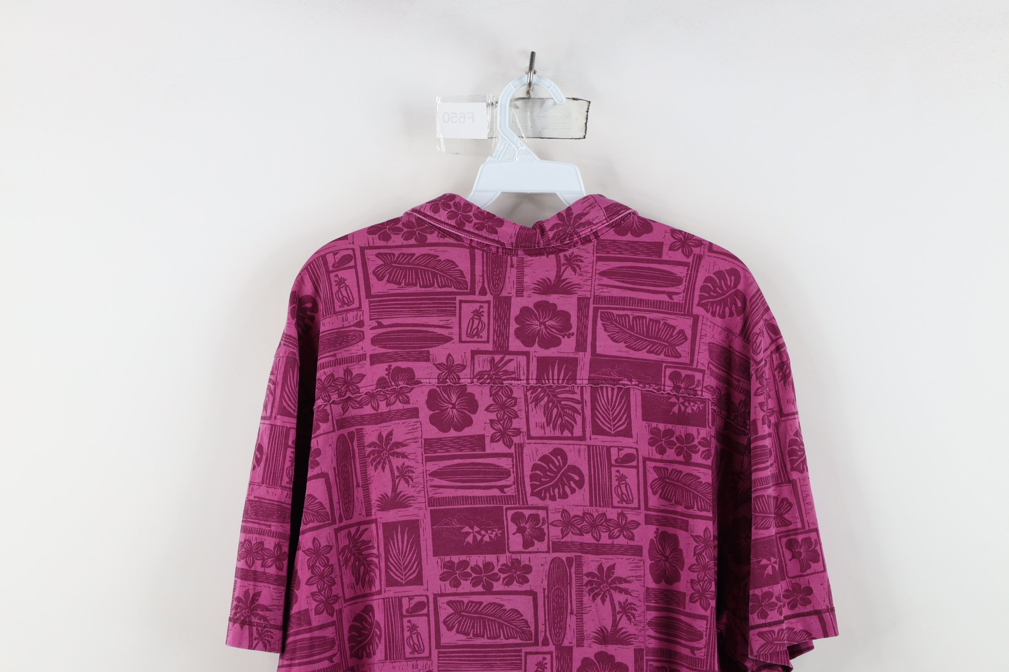 Tommy Bahama Tommy Bahama Flower Surfboard All Over Print Golf Polo Shirt Size US XL / EU 56 / 4 - 10 Thumbnail
