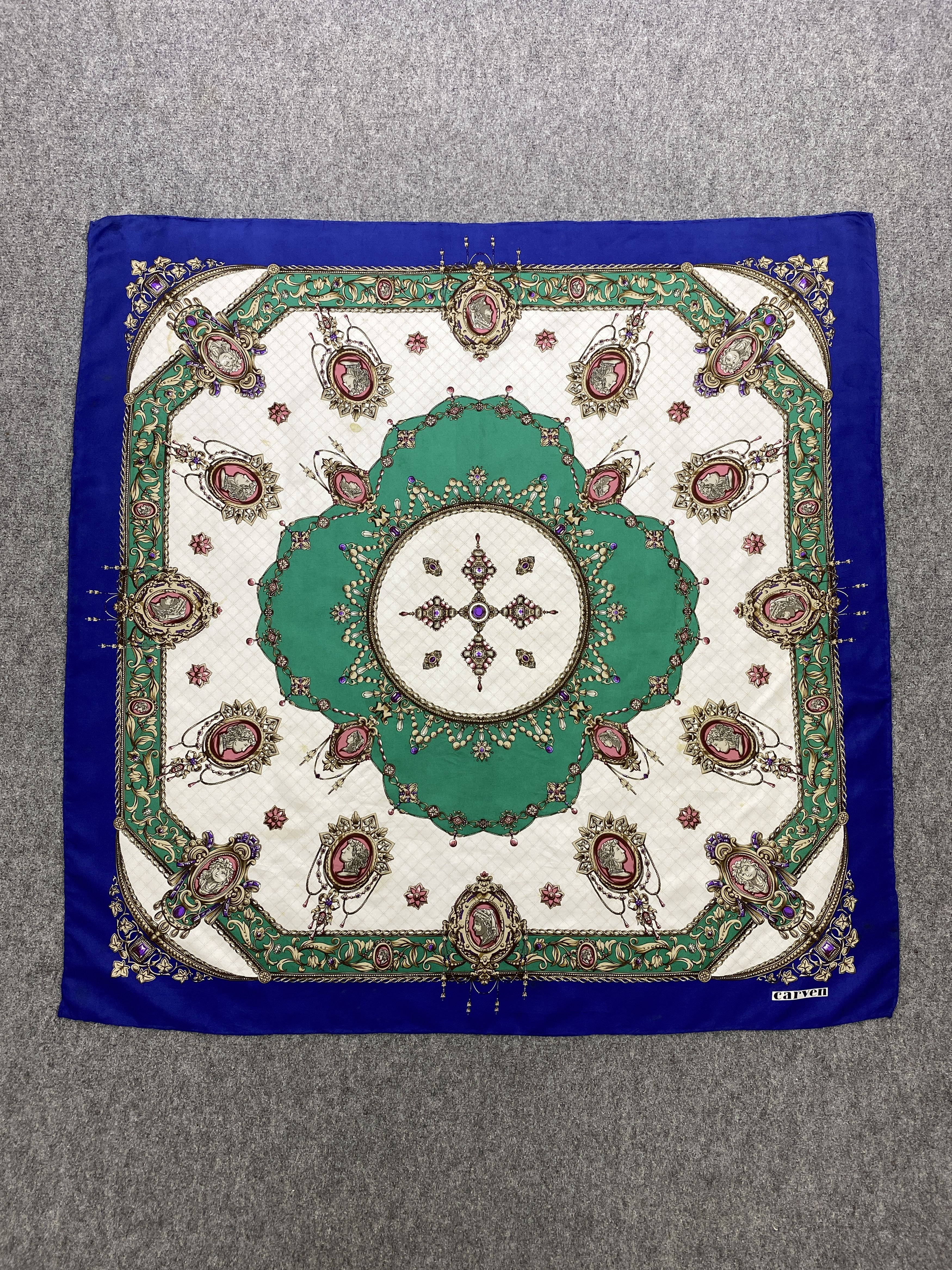 Carven Vintage Carven Paris Silk Scarf / Babushka SN0141 Size ONE SIZE - 3 Thumbnail