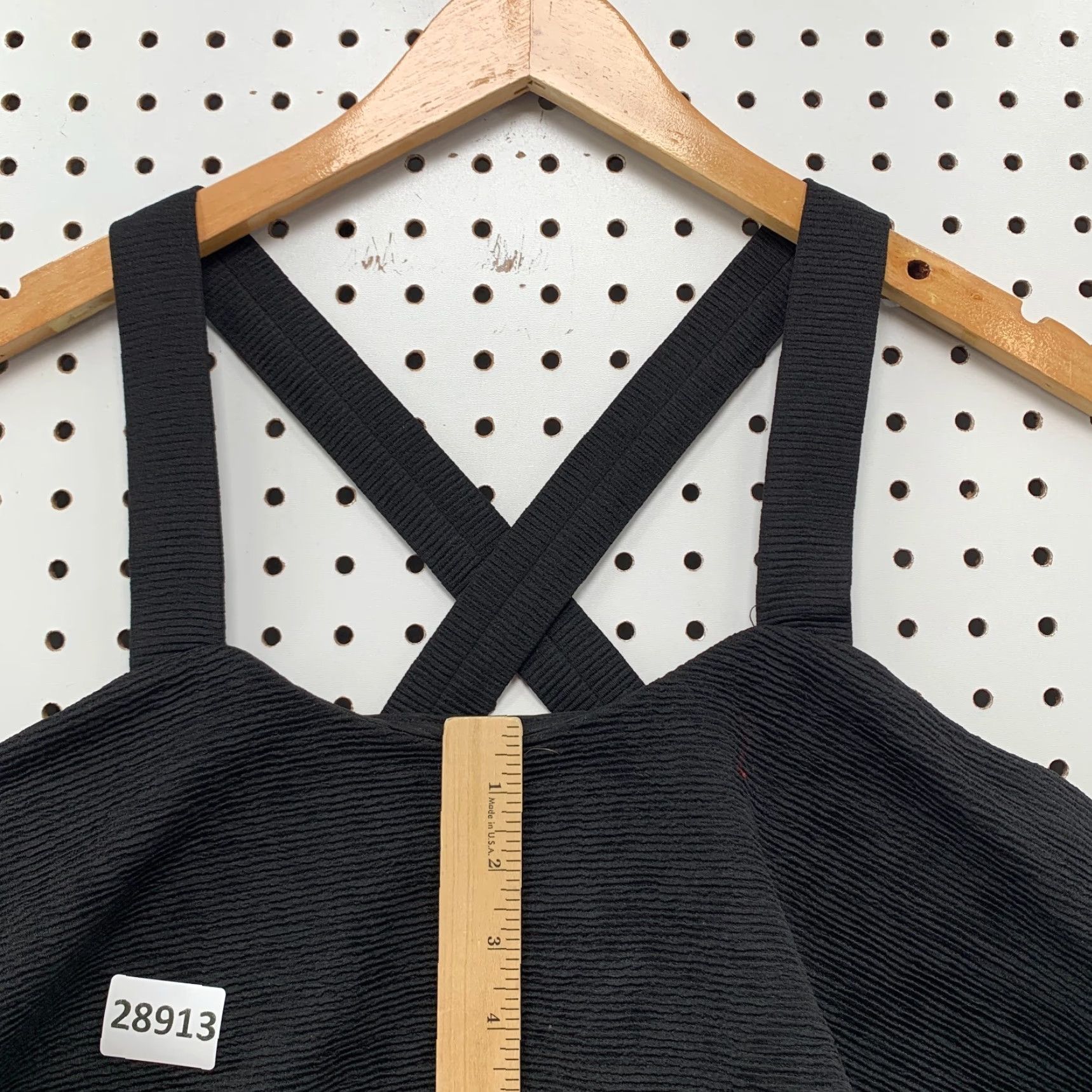 Madewell Madewell Tank Top Womens Small Black Tiered Ruffle Textured Ribbed 18X13 Size S / US 4 / IT 40 - 7 Thumbnail