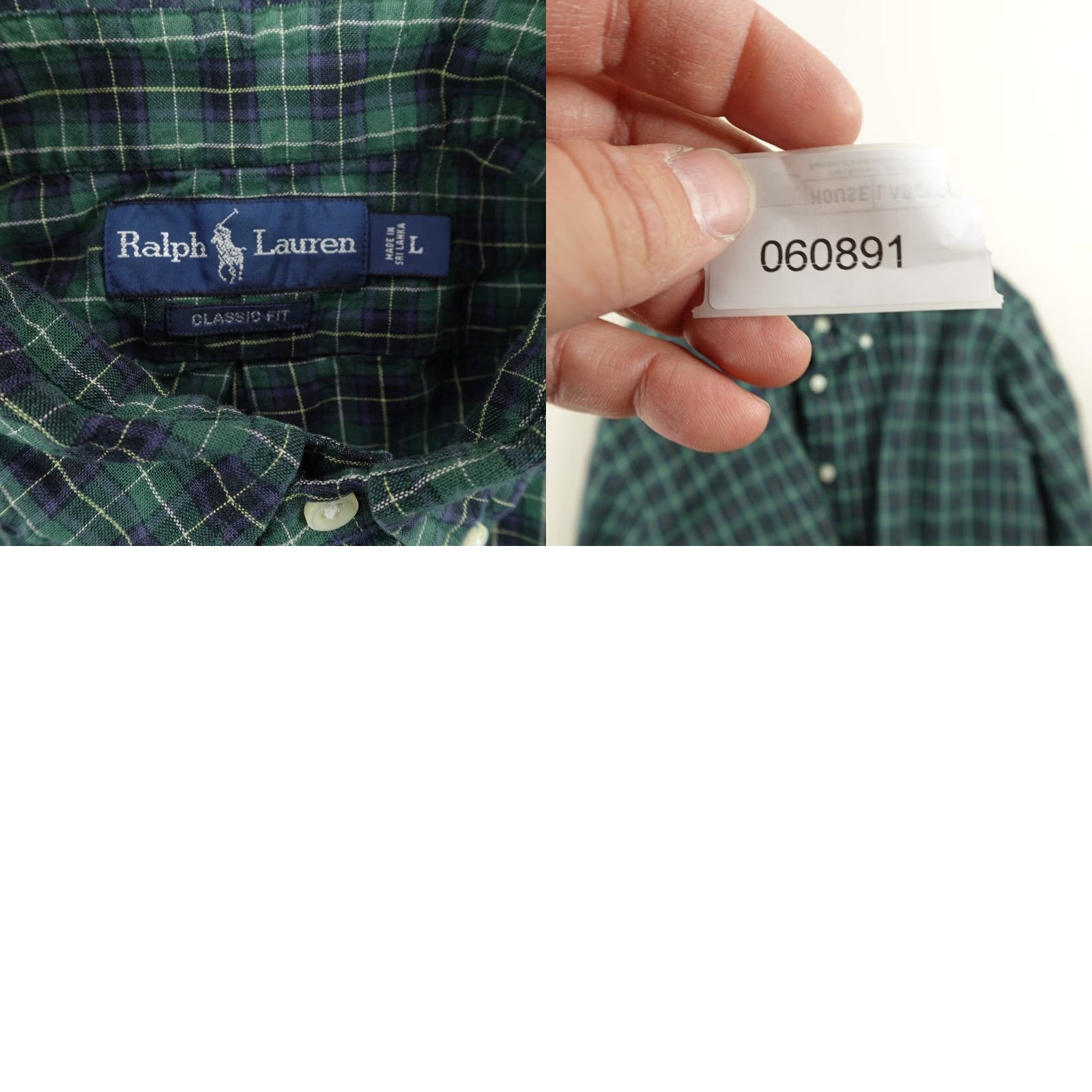 Ralph Lauren RALPH LAUREN Plaid Button-Up Shirt Mens Large Green Tartan Long Sleeve Collared Workwear Size US L / EU 52-54 / 3 - 8 Thumbnail