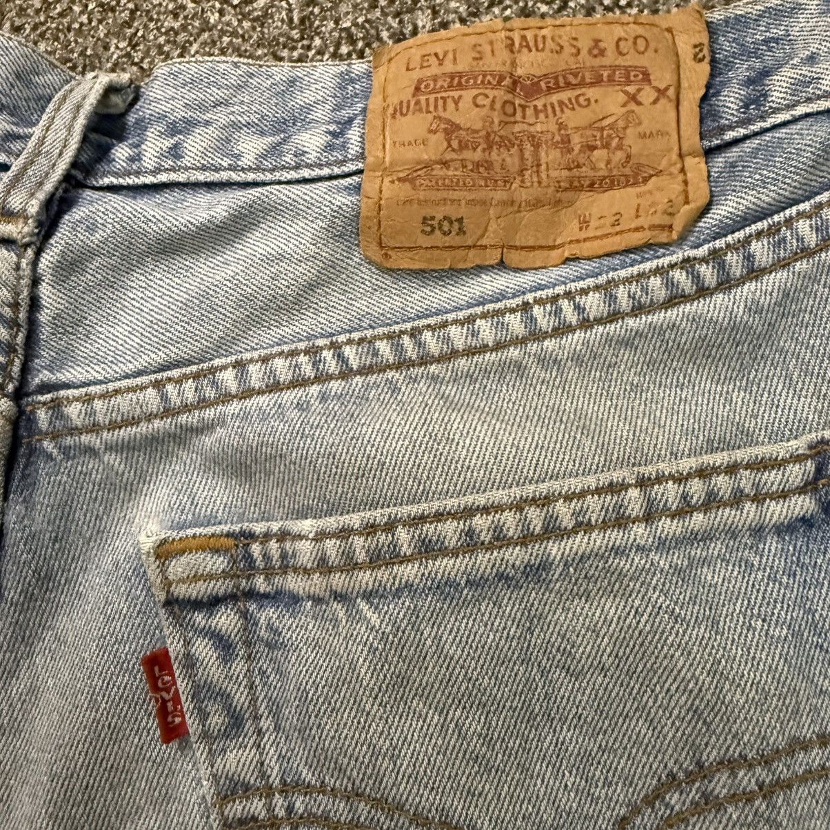 Levi's 🔥🇯🇵 Vintage Y2K Levis 501 Distressed Denim Size US 32 / EU 48 - 7 Thumbnail