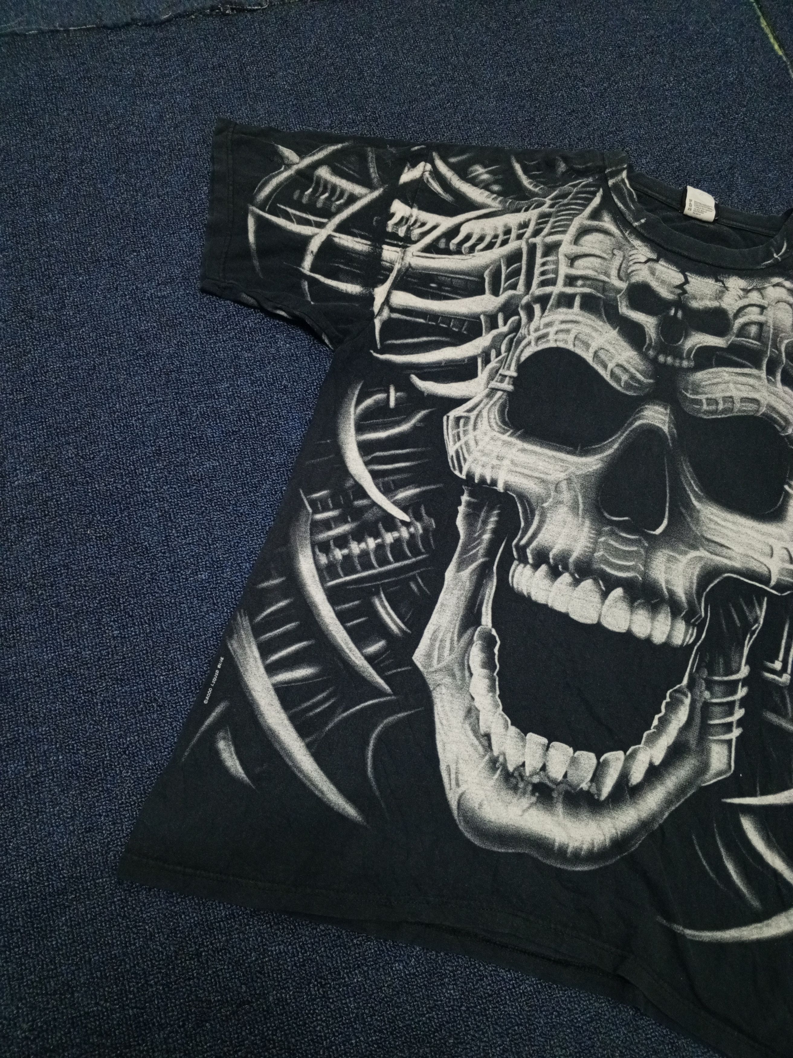 Liquid Blue Y2K VINTAGE 2000 OVP PRINT LIQUID BLUE Size US XL / EU 56 / 4 - 3 Thumbnail