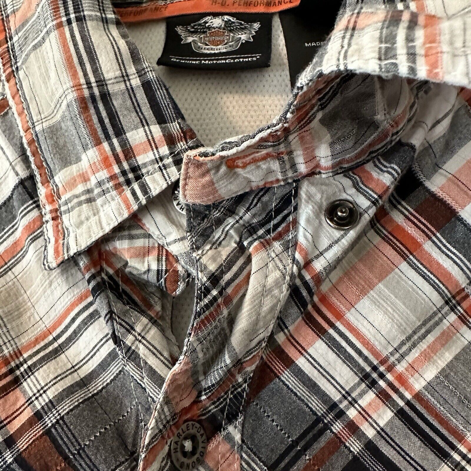 Harley Davidson Harley-Davidson Perform Vented Skull Graphic Plaid LR Shirt Size US L / EU 52-54 / 3 - 7 Thumbnail