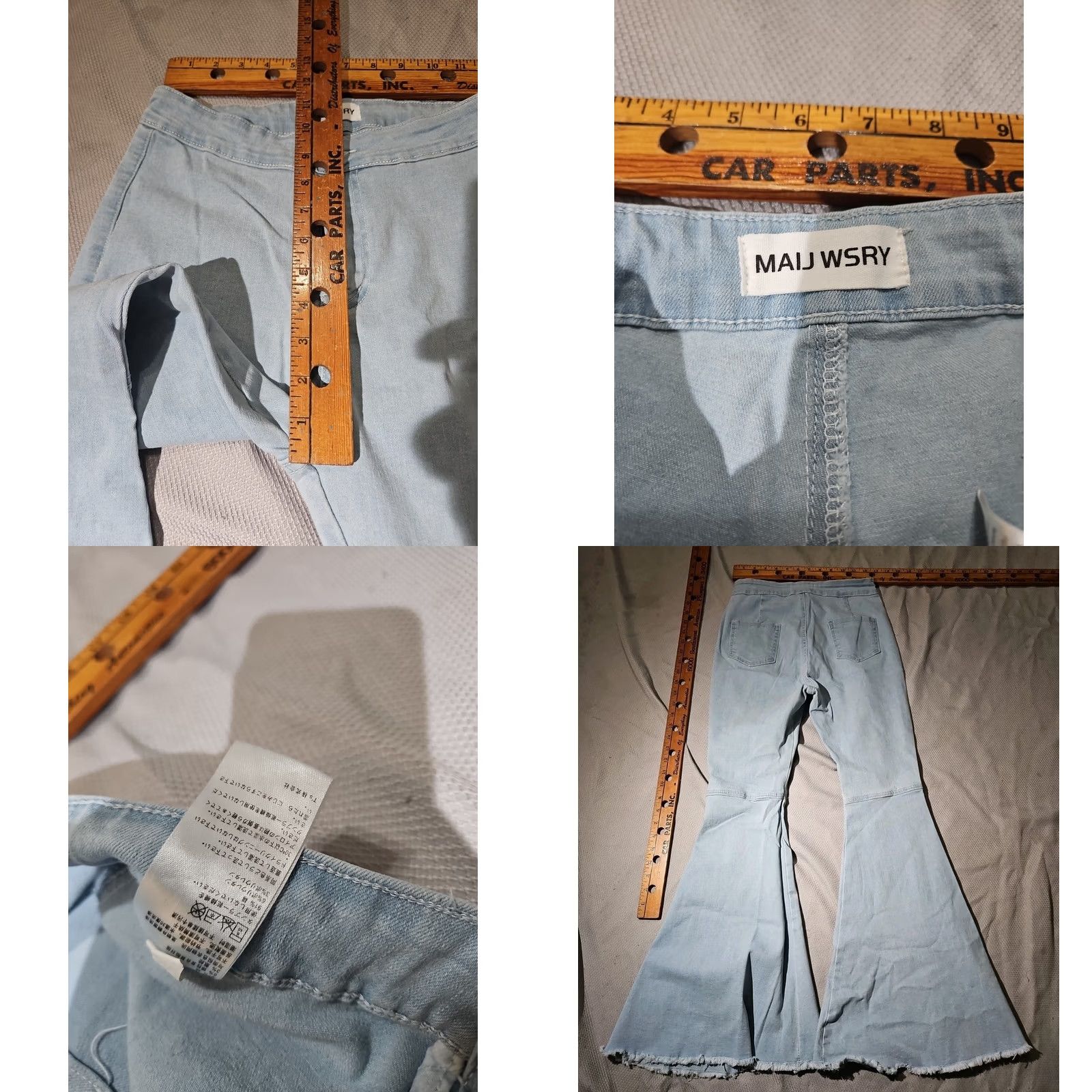 Vintage Maij Wsry Jeans Womens Sz 30 Medium Blue Flared Distred Stretch 5-Pocket Denim 90s Style Mens Womens Girls? Size 32" / US 10 / IT 46 - 9 Thumbnail
