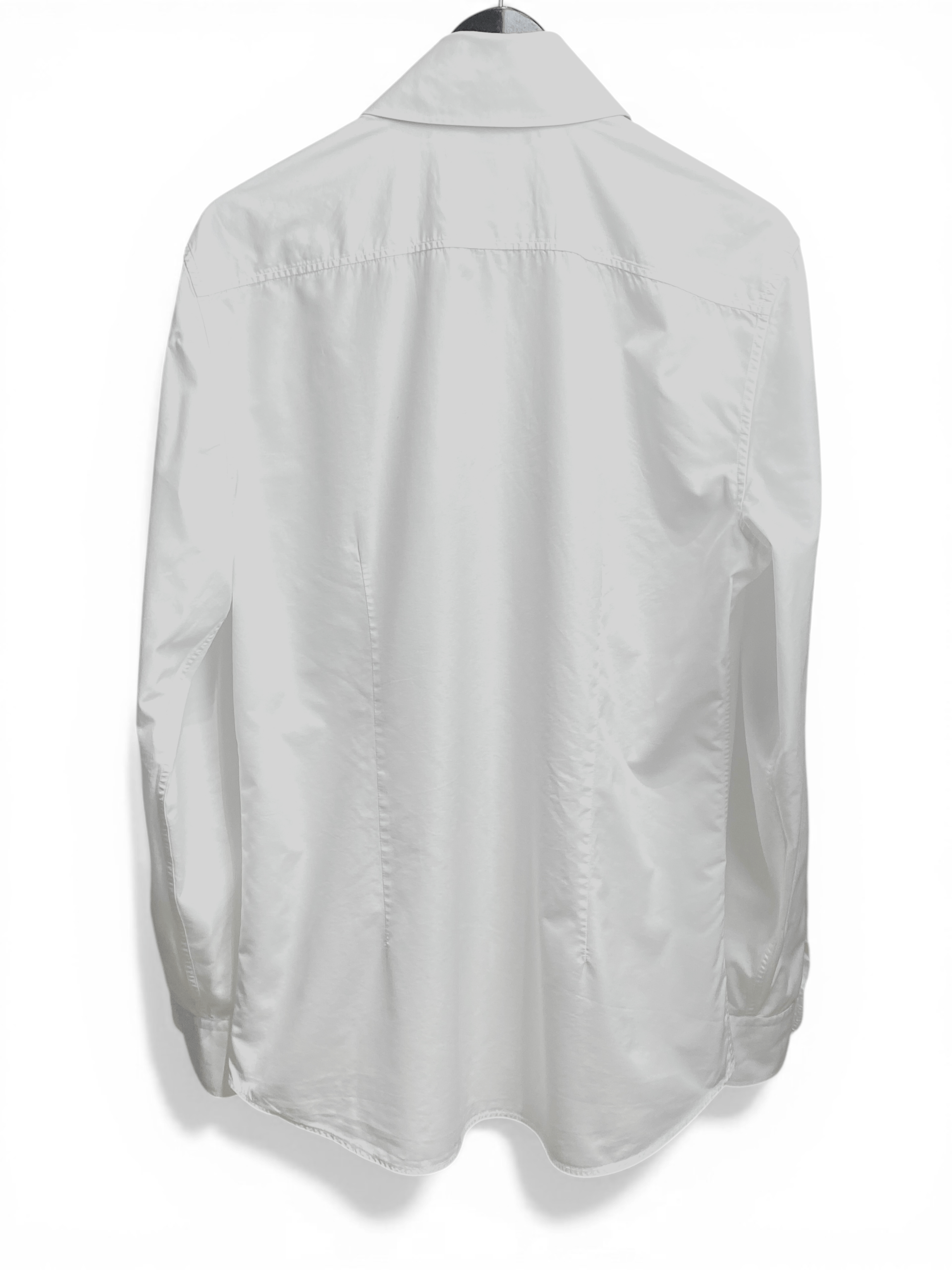 Gucci Gucci White Poplin Long Skinny Formal Classic Dress Shirt Size US L / EU 52-54 / 3 - 8 Thumbnail