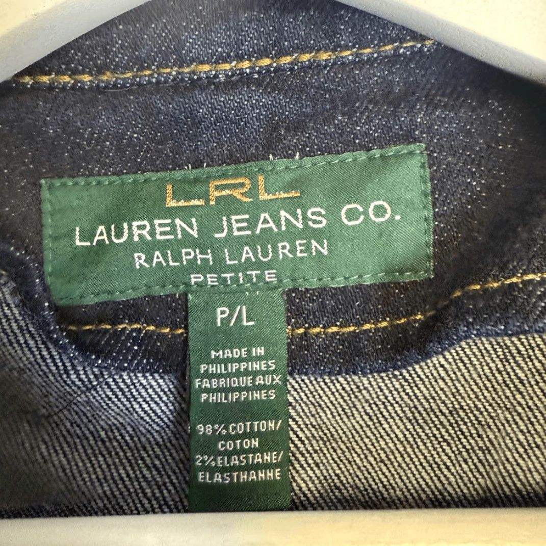 Ralph Lauren VINTAGE Lauren Ralph Lauren Jacket Denim Blue Women's L Petite Adult Large Denim Blue Jacket Women L Blue Denim Y2K 90s 00s Petite Womens Size L / US 10 / IT 46 - 2 Thumbnail