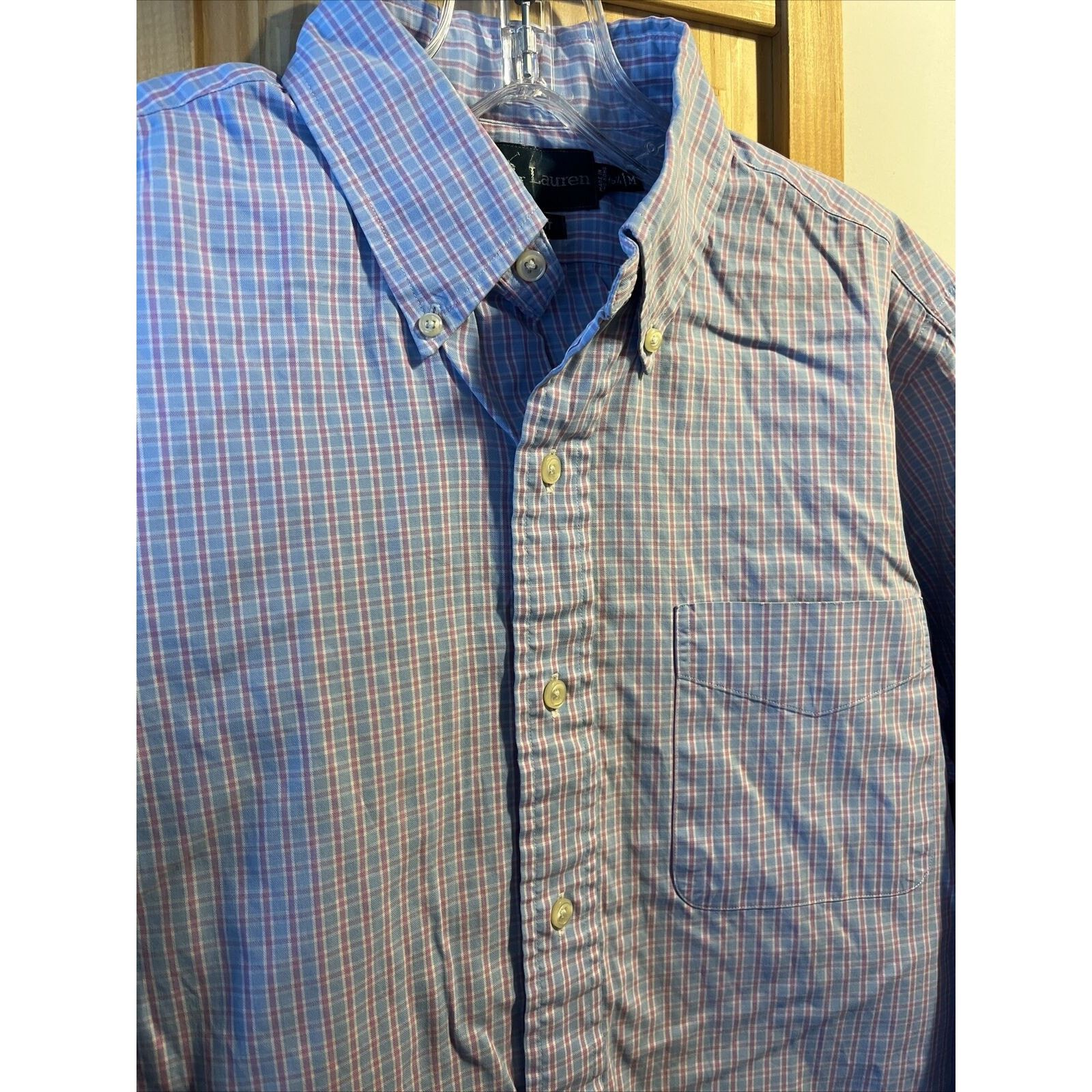 Ralph Lauren Ralph Lauren Men’s 15.5 M Blue Red Check LS Cotton Shirt Size US M / EU 48-50 / 2 - 5 Thumbnail