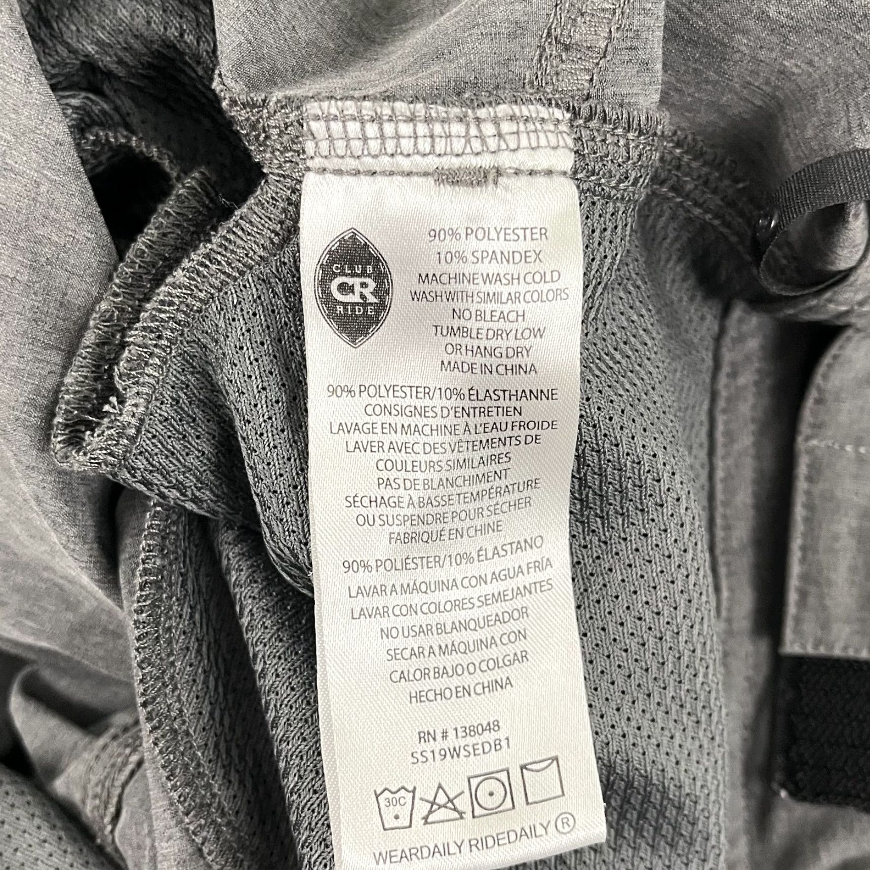 Vintage Club Ride Shorts Adult Mens XL 7" Gray Adjustable Mountain Biking Athletic Gym & Training Cycling Breathable Pockets Stretch Regular Baggy Mens Size US 36 / EU 52 - 3 Thumbnail