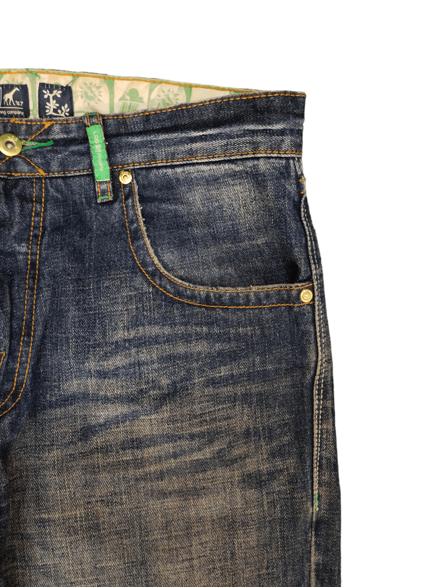 LRG Lrg Clawmark Stone Wash Wide Leg Denim 90s Jnco Baggy Jeans Size US 34 / EU 50 - 10 Thumbnail