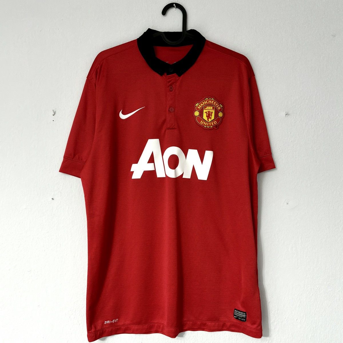 Nike × Vintage 2013 2014 Manchester United Nike Home Kit Soccer Jersey Tee Size US L / EU 52-54 / 3 - 3 Thumbnail