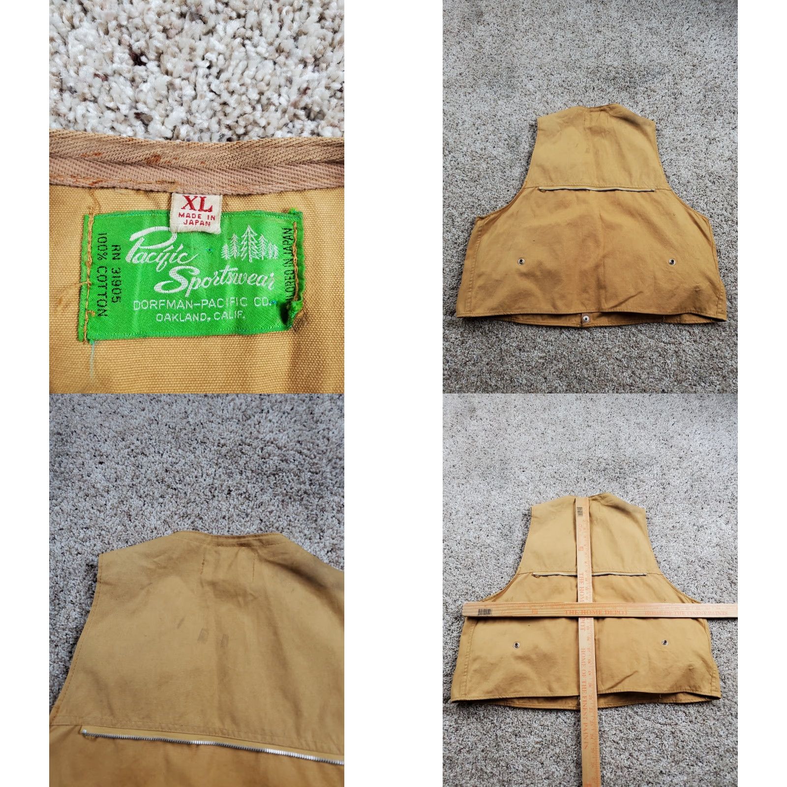 Vintage VINTAGE 60s Pacific Sportswear Hunting Vest XL Mens Brown Shooting Japan Made Size US XL / EU 56 / 4 - 8 Thumbnail