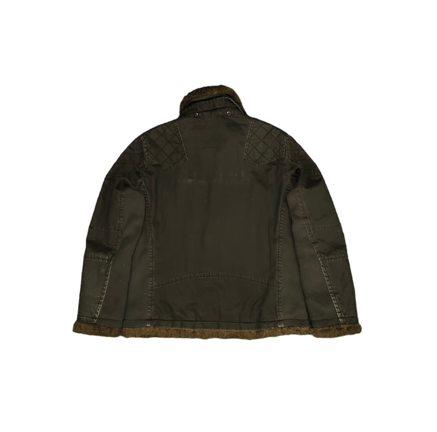 Chevignon Chevignon Waxed Faux Fur Zip Jacket Ifsixwanine lgb Style Size US L / EU 52-54 / 3 - 9 Thumbnail