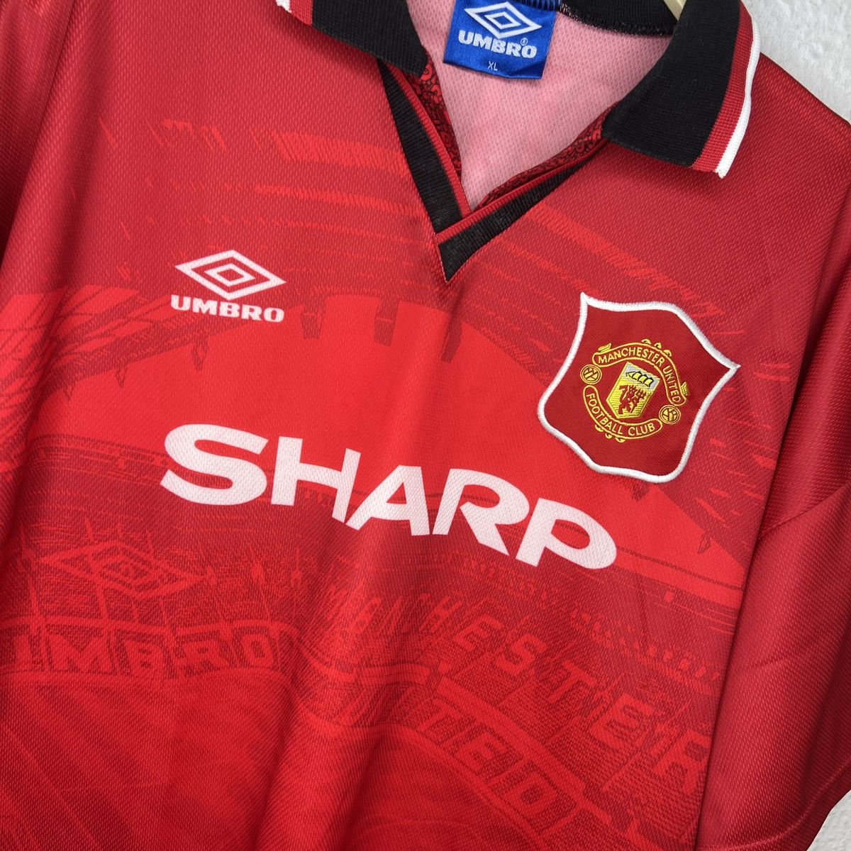 Umbro Manchester United 1994-1995 Umbro Cantona 7 Home Kit Jersey Size US XL / EU 56 / 4 - 5 Thumbnail