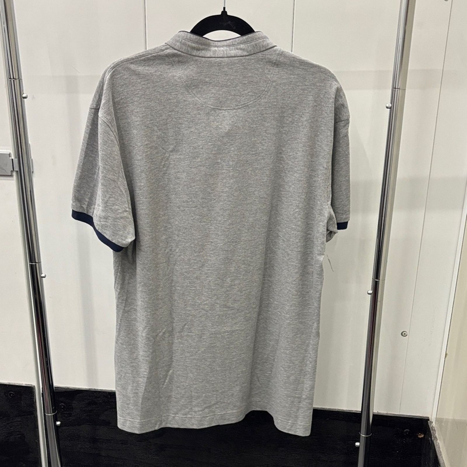 Other NWT Van Laack Classic Gray Polo Shirt Navy Accents Size L Size US L / EU 52-54 / 3 - 6 Thumbnail