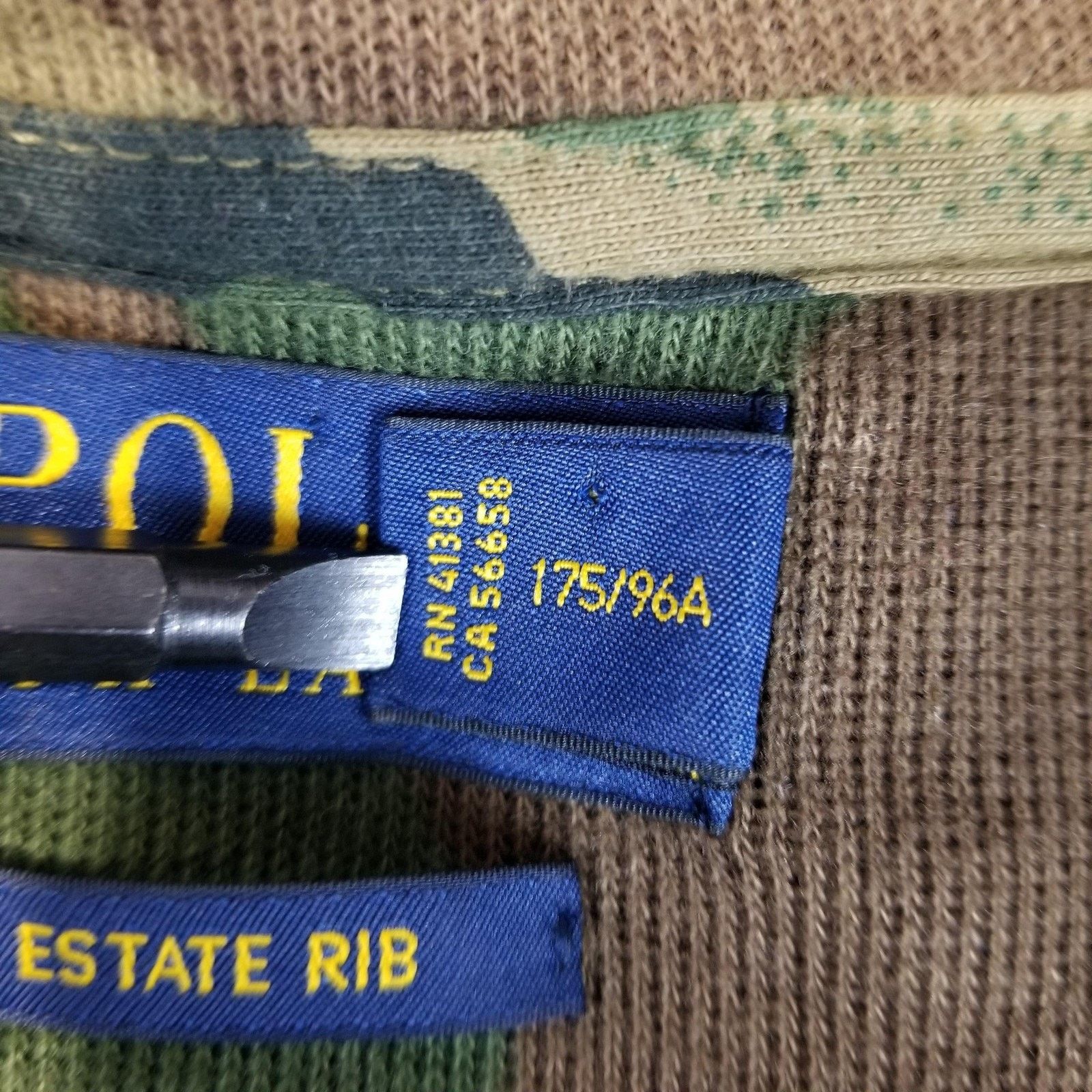 Polo Ralph Lauren Polo Ralph Lauren Sweater Medium Green Camo Estate Rib Size US M / EU 48-50 / 2 - 6 Thumbnail
