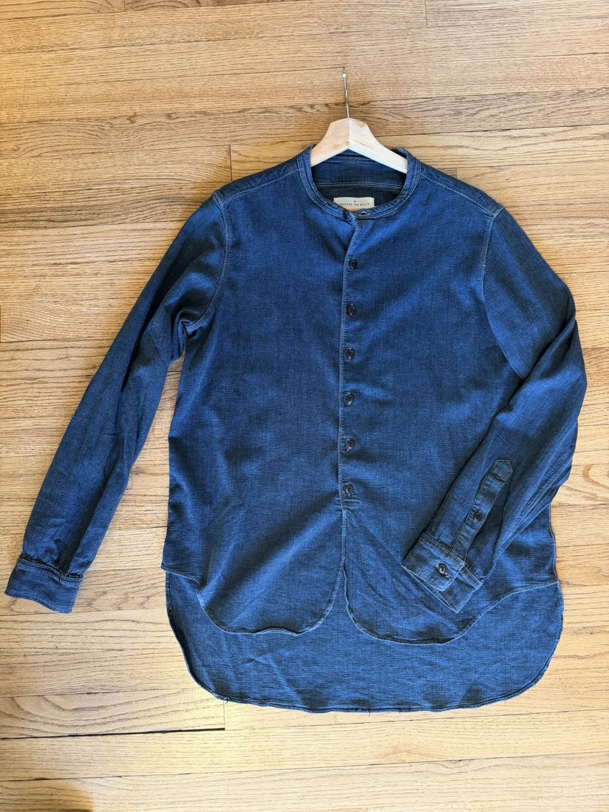 Imogene + Willie Collarless Denim Long Sleeve