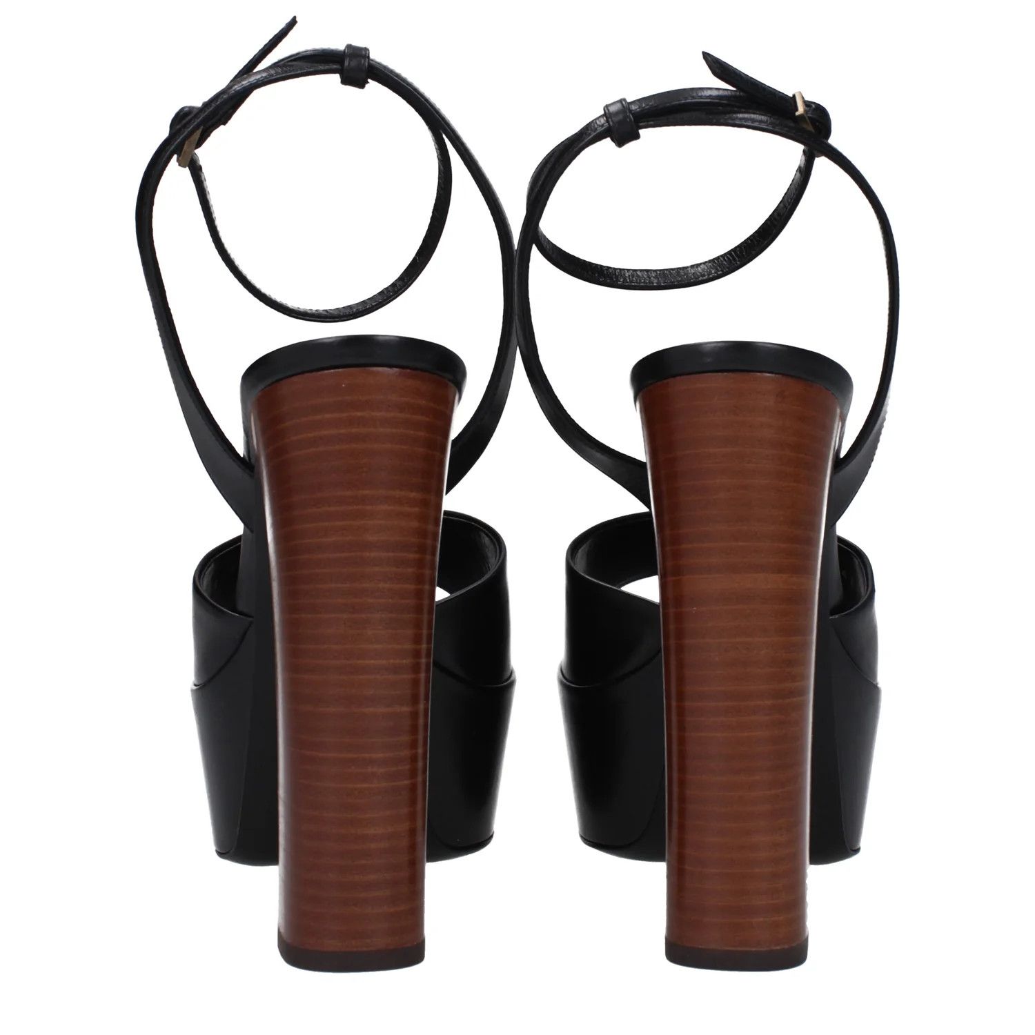 Saint Laurent Paris ob1o1e1224 Leather Sandals in Black Size US 11 / IT 41 - 5 Thumbnail