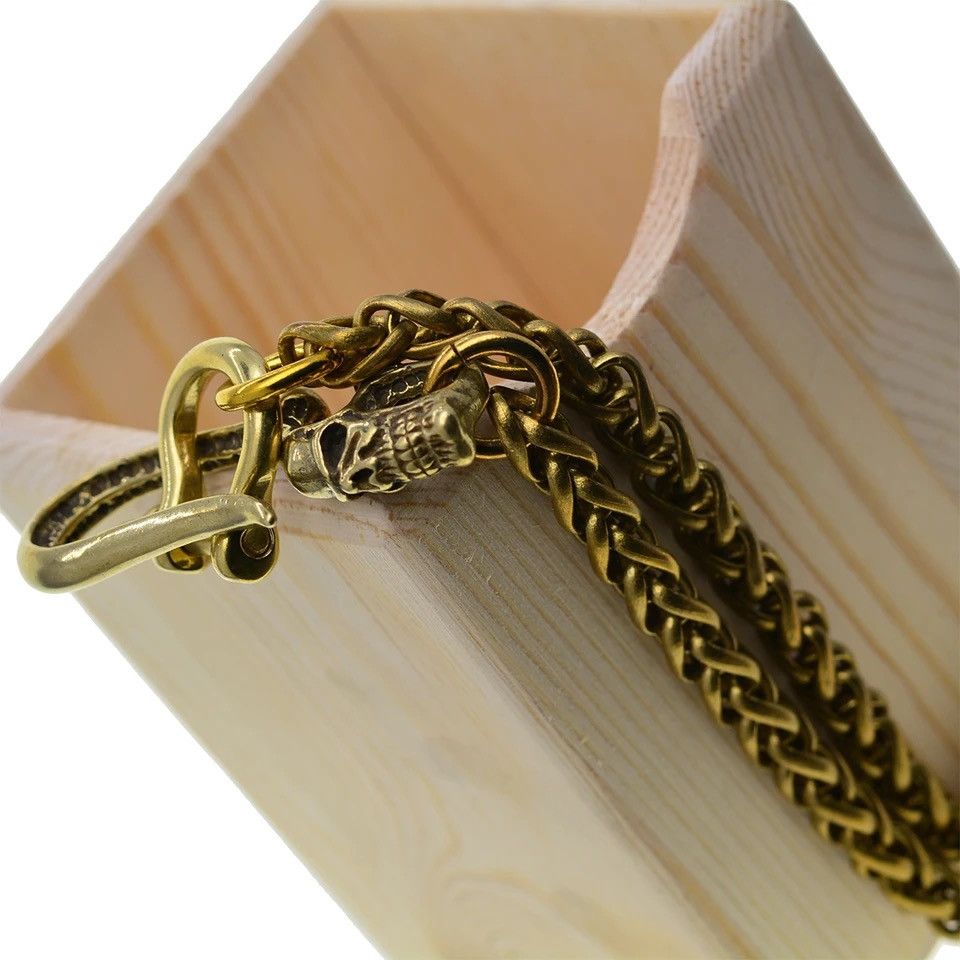 Other Skull Head + 6mm wheat snake Pant chain Size ONE SIZE - 4 Thumbnail