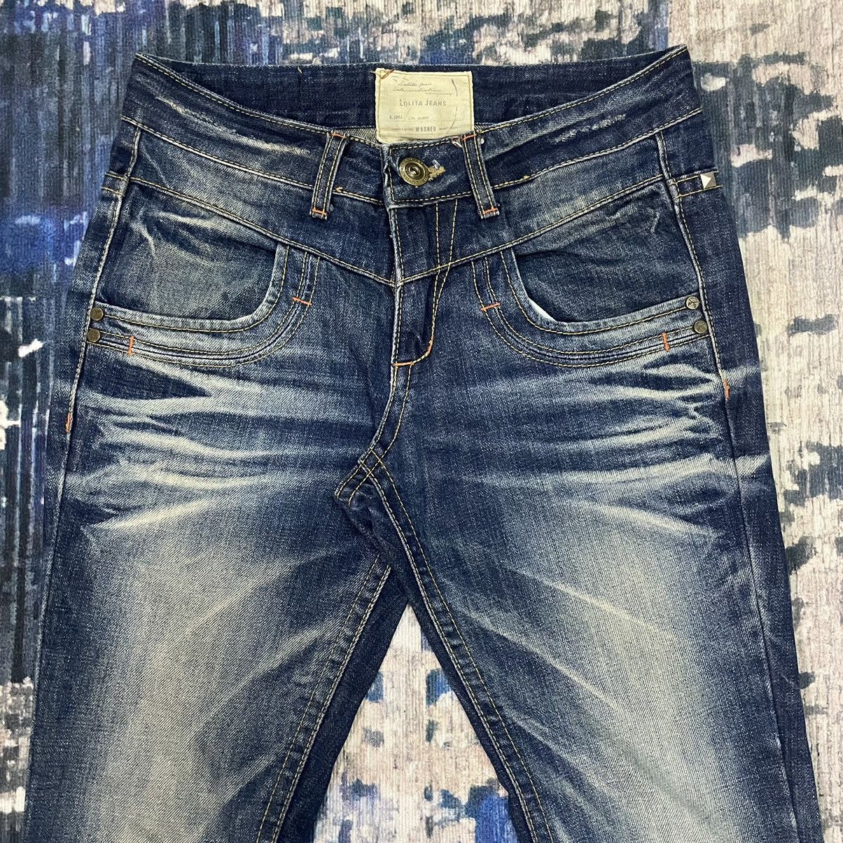 Hysteric Glamour 🇯🇵 LOLITA concert club catclaws distressed flare exotic denim Size 31" - 4 Thumbnail