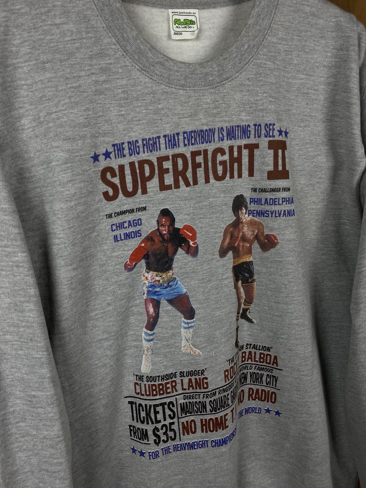 Vintage 🥊Vintage 90s Swetshirt Movie Rocky Balboa And Clubber Land🥊 Size US M / EU 48-50 / 2 - 2 Thumbnail