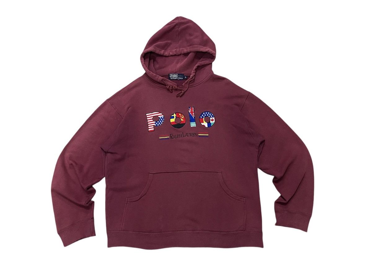 Polo Ralph Lauren × Vintage 90s POLO RALPH LAUREN EMBROIDERED LOGO DISTRESSED HOODIE Size US L / EU 52-54 / 3 - 1 Thumbnail