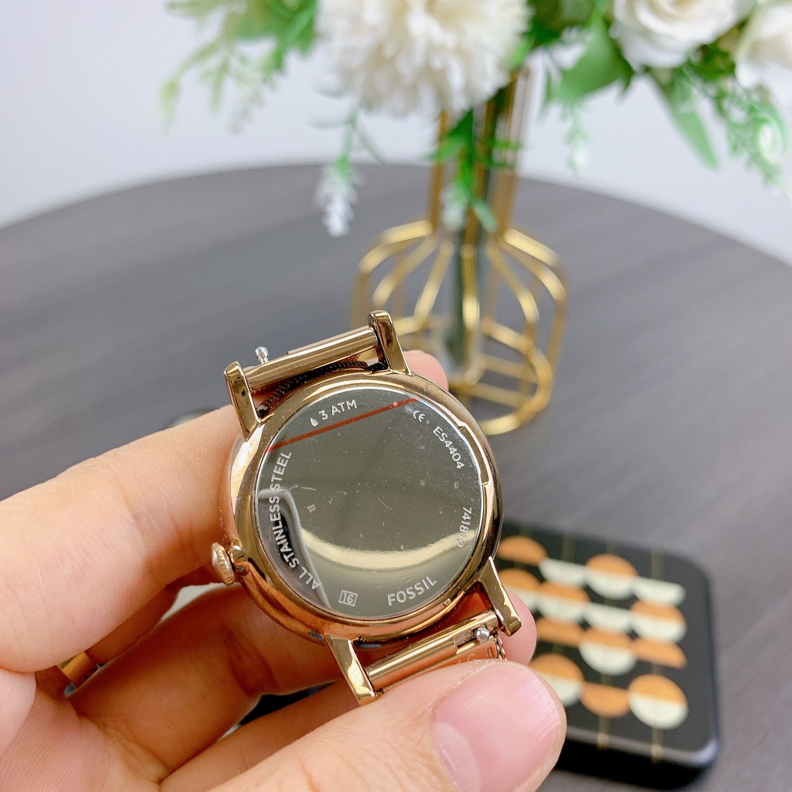 Fossil Fossil ES4404 Neely White Marble Stainless Steel Mesh Watch Size ONE SIZE - 5 Thumbnail
