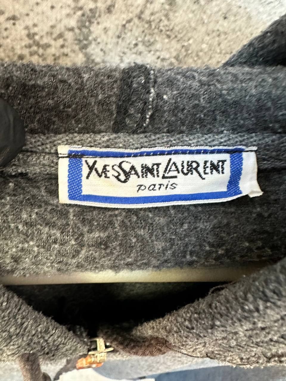 Yves Saint Laurent Yves Saint Laurent Full Zip Fleece Hoodie Gray Vintage Size US L / EU 52-54 / 3 - 12 Thumbnail