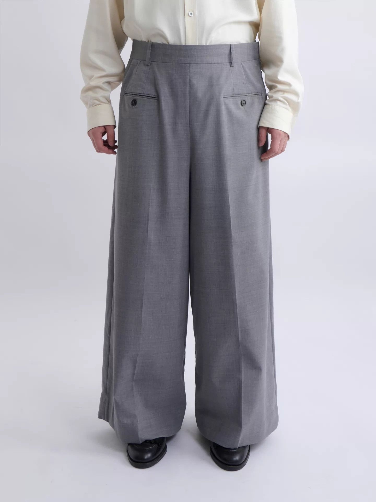 Hed Mayner 23AW HED MAYNER Oversized Reversed Wide-Leg Trousers M Size US 32 / EU 48 - 1 Thumbnail