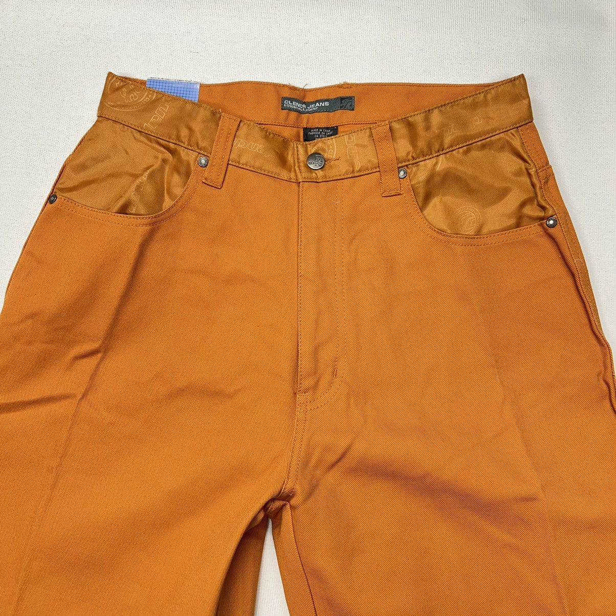 Clench × Vintage VTG Clench Jeans Orange Carpenter Denim Wide Baggy Skater Size US 32 / EU 48 - 5 Thumbnail